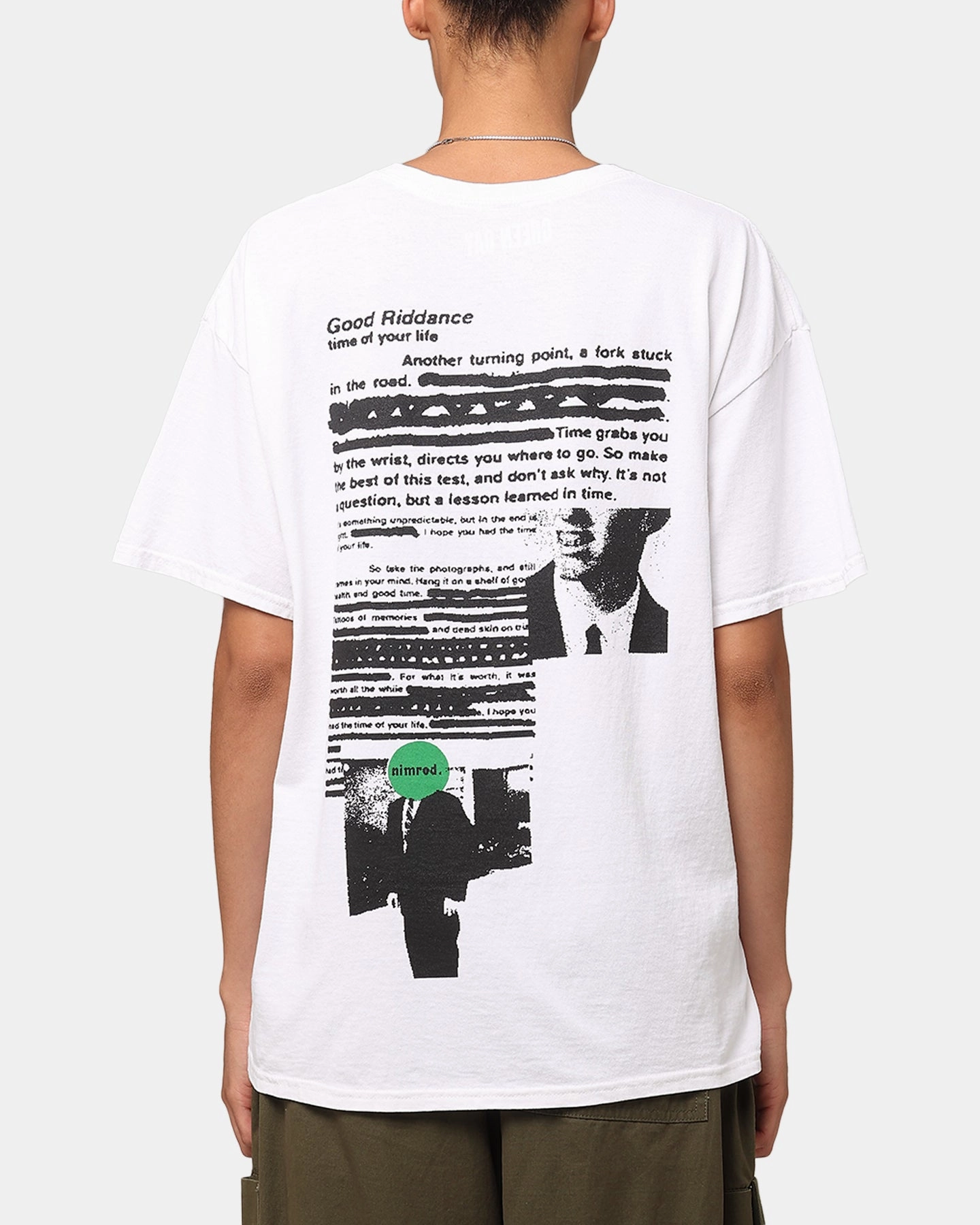 Effortless Comfort Premium Cotton Blend Green Day Good Riddance Vintage T-Shirt Vintage White