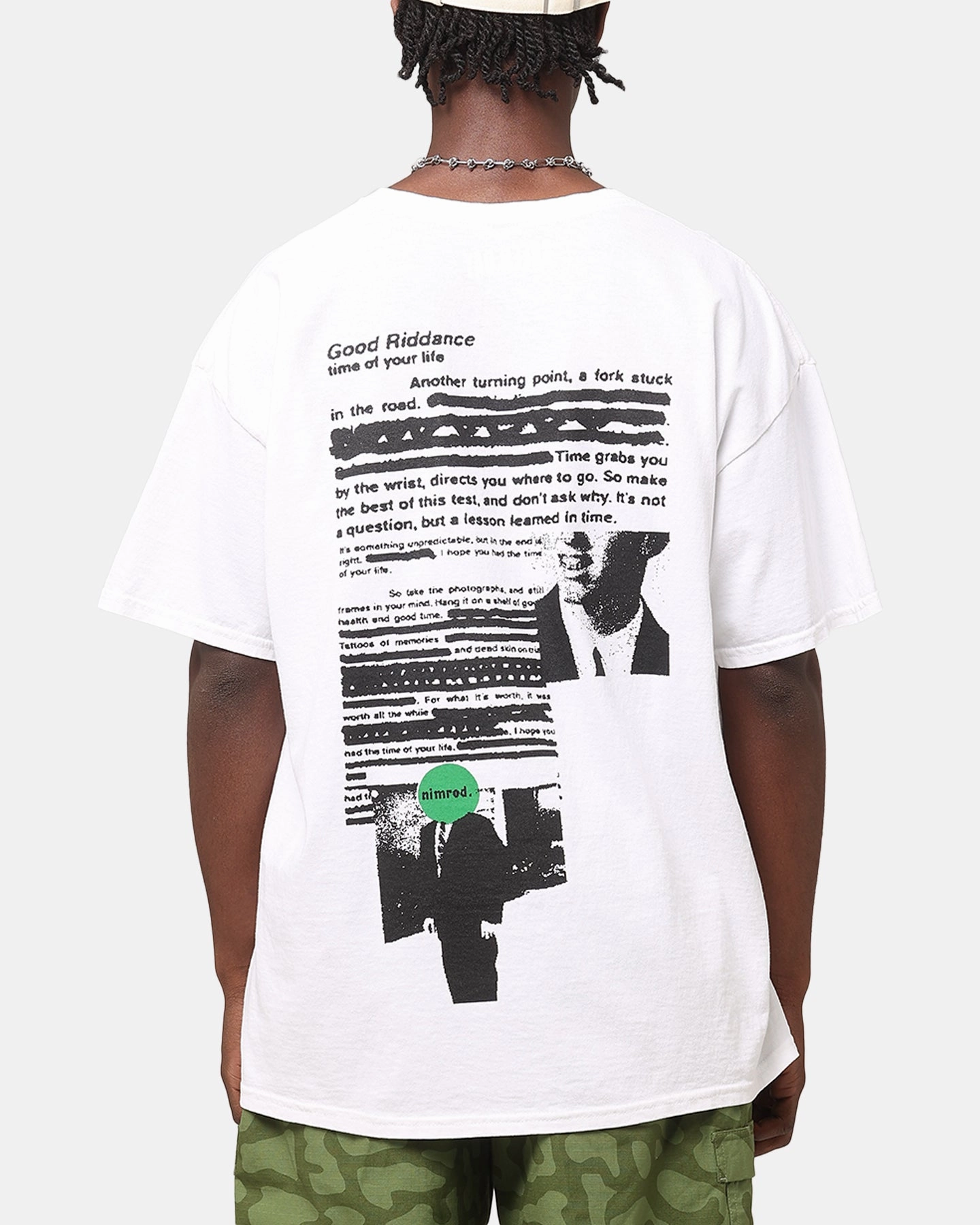 Chilly Day Style Temperature Regulating Fabric Green Day Good Riddance Vintage T-Shirt Vintage White