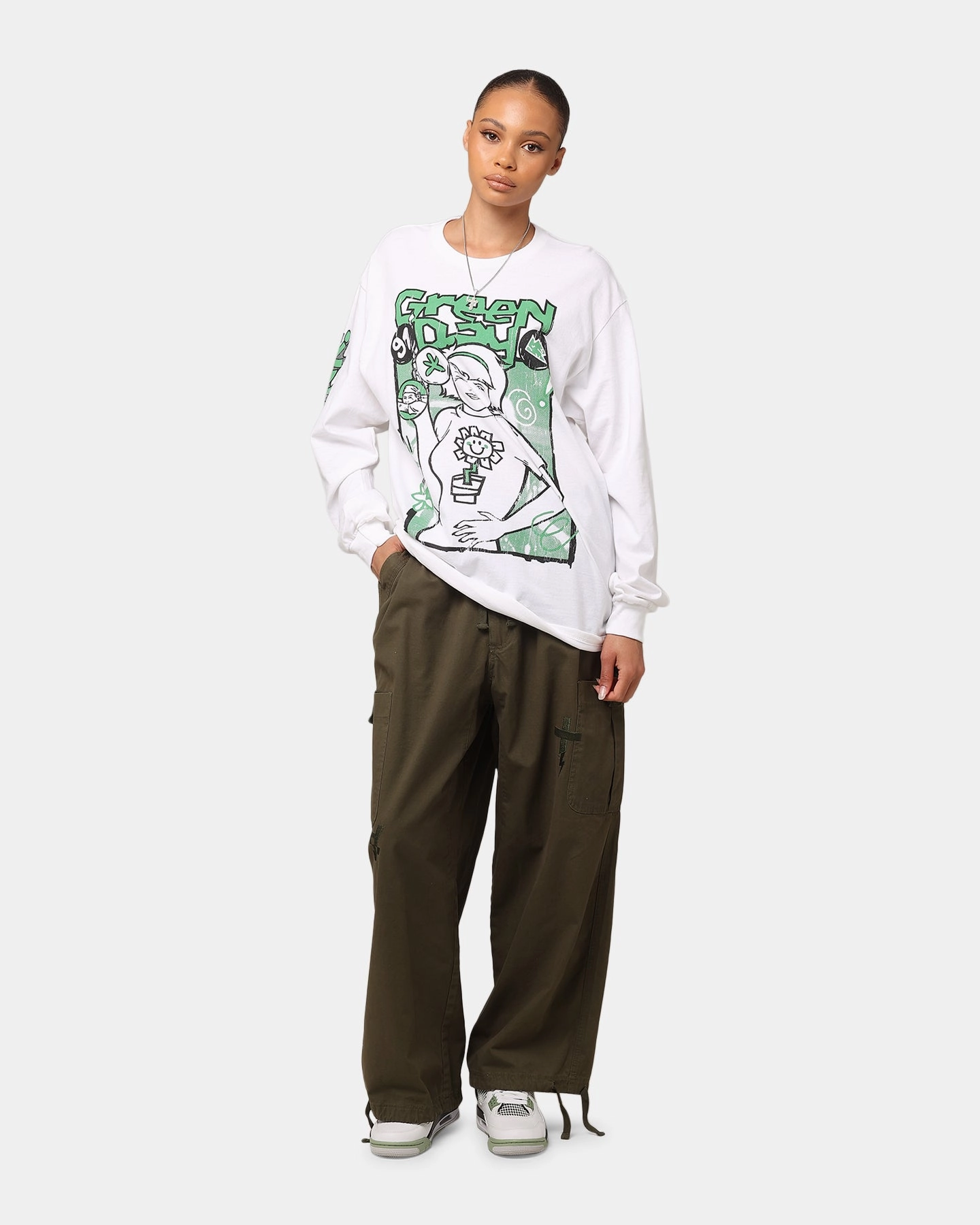 Eco Conscious Production Green Day Kerplunk Long Sleeve T-Shirt White