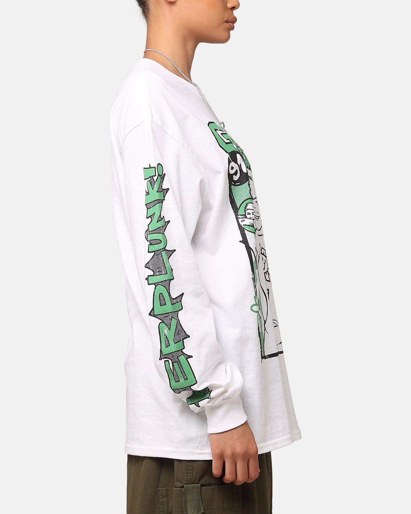 Green Day Kerplunk Long Sleeve T-Shirt White Everyday Comfort Style Oversized Cut