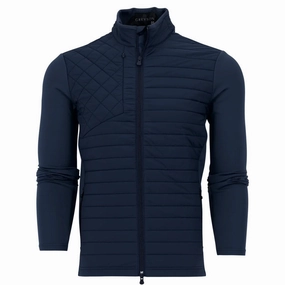 Sealed Seam Construction Modern Utility Greyson Hybrid Quarter-Zip Golf Jacket Maltese Blue - FA25 Men