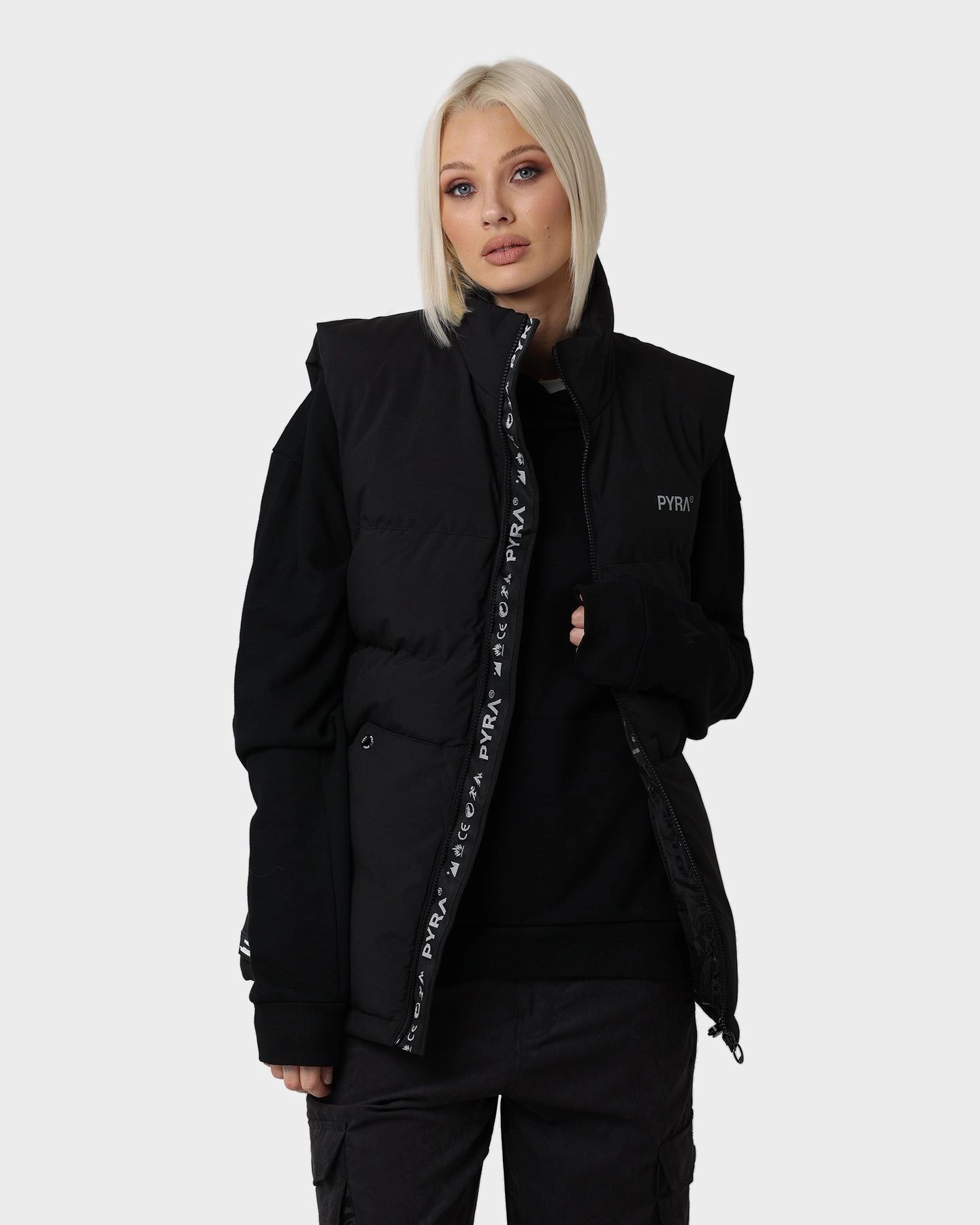 kind Promulgate PYRA Sleeveless Puffa Vest Black