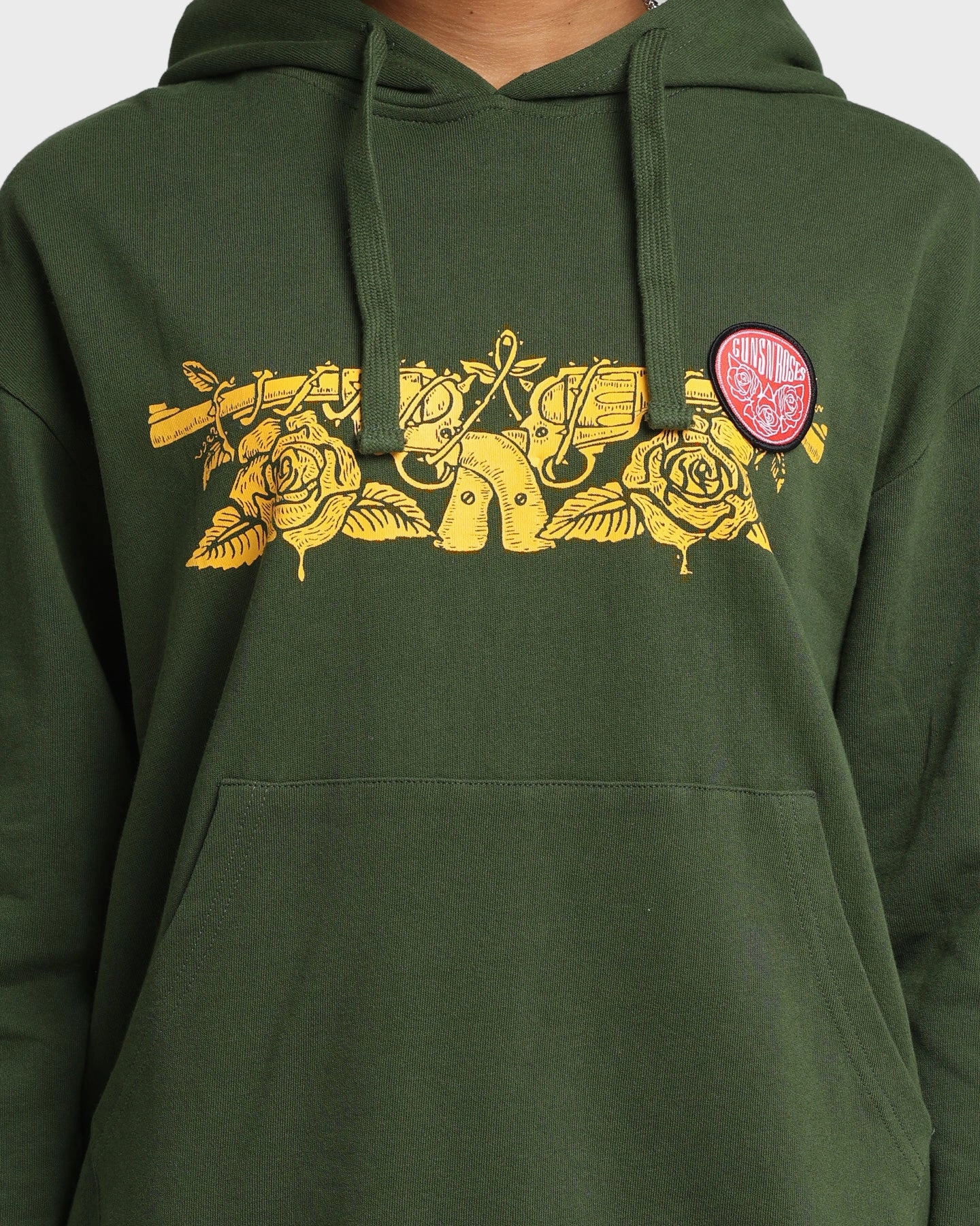 Modern Outerwear Guns N Roses Gun Logo Hoodie Forest Green
