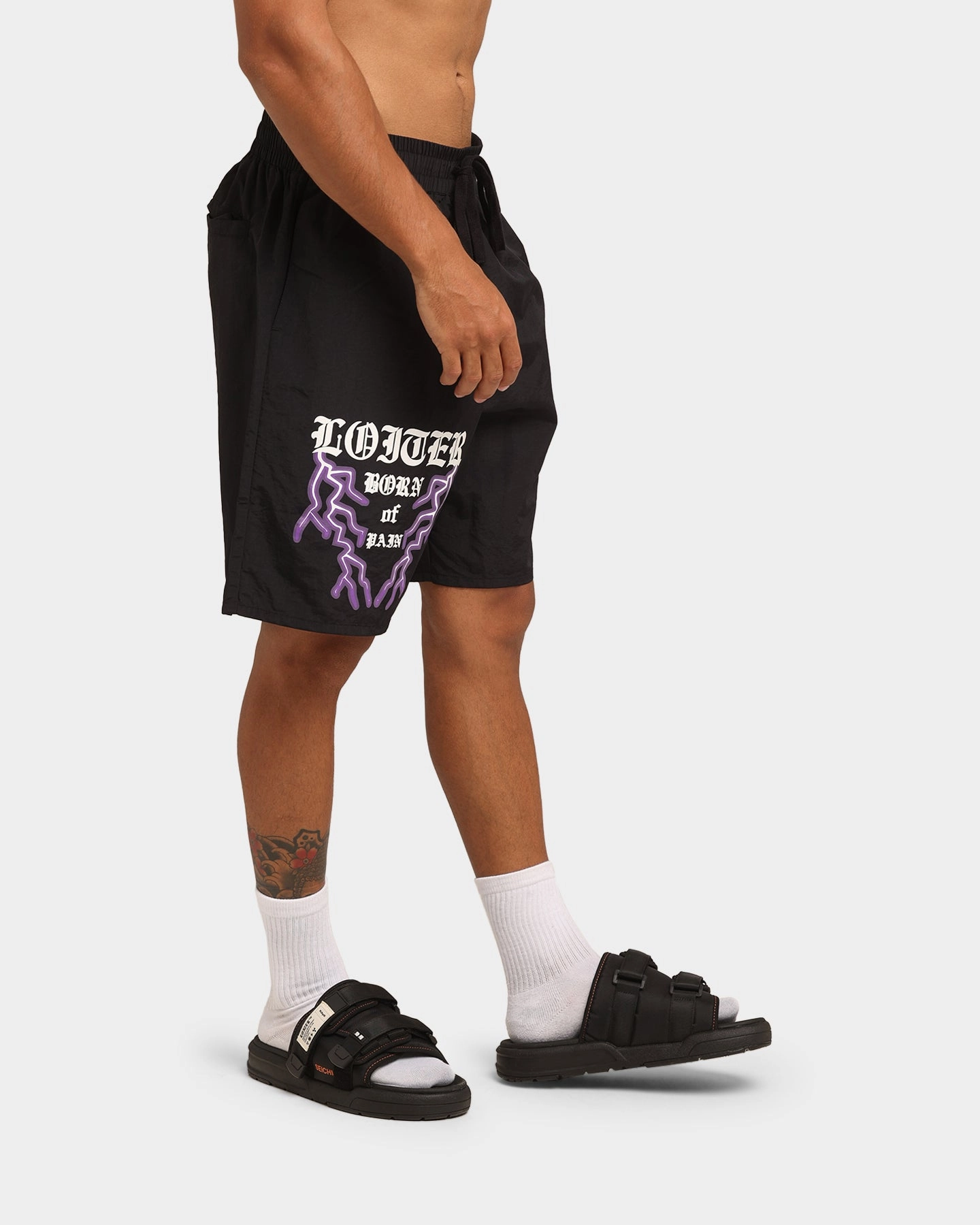 Loiter Born Of Pain Shorts Black Water Resistant Finish