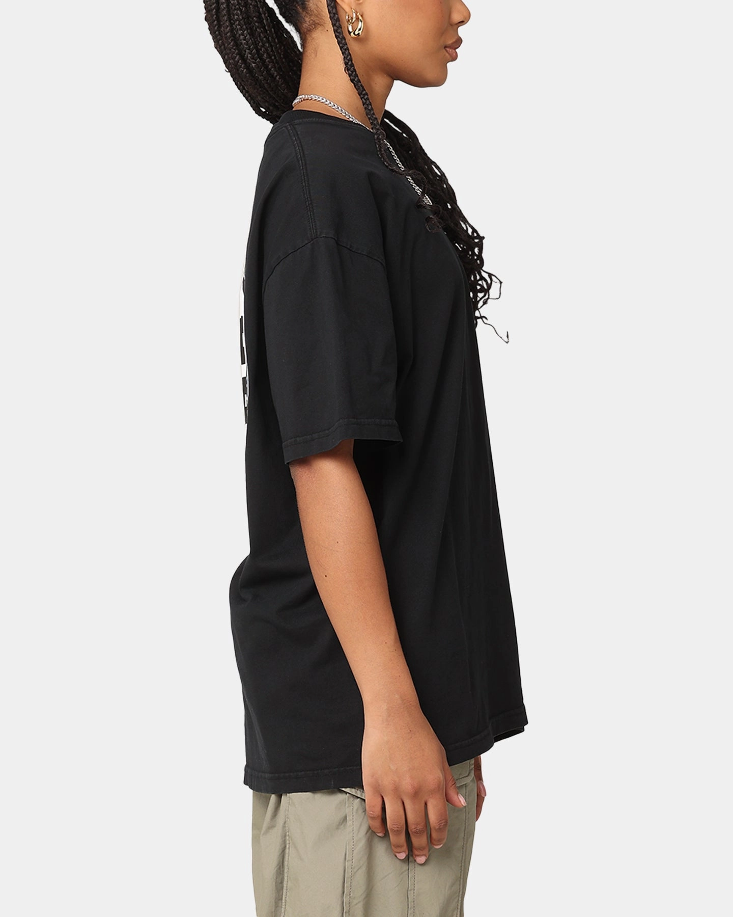 EcoFriendlyDyes S Double Roots Dot T-Shirt Washed Black