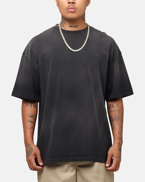No Slip Shoulder Design Comfortable Layer Culture Kings Sunfade T-Shirt Black Wash