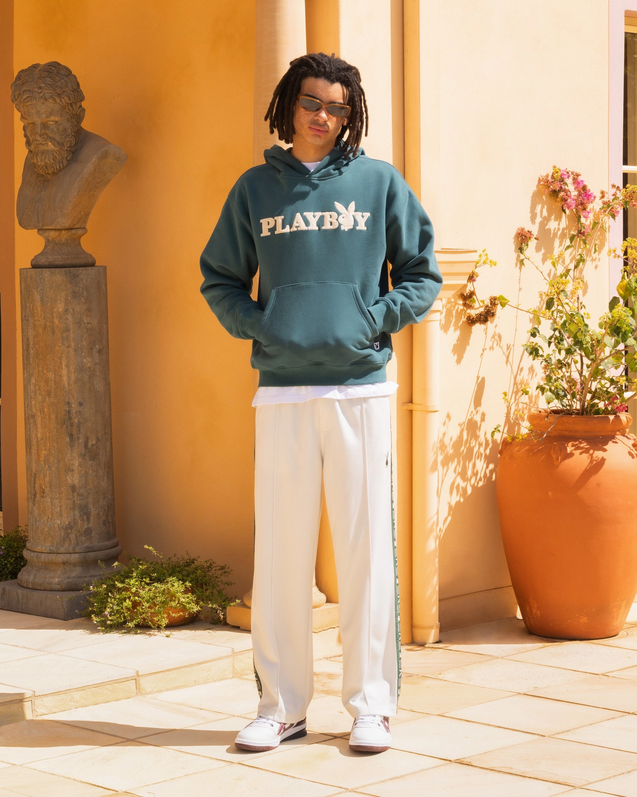 Playboy By Culture Kings Class Hoodie Green Multipanel Construction