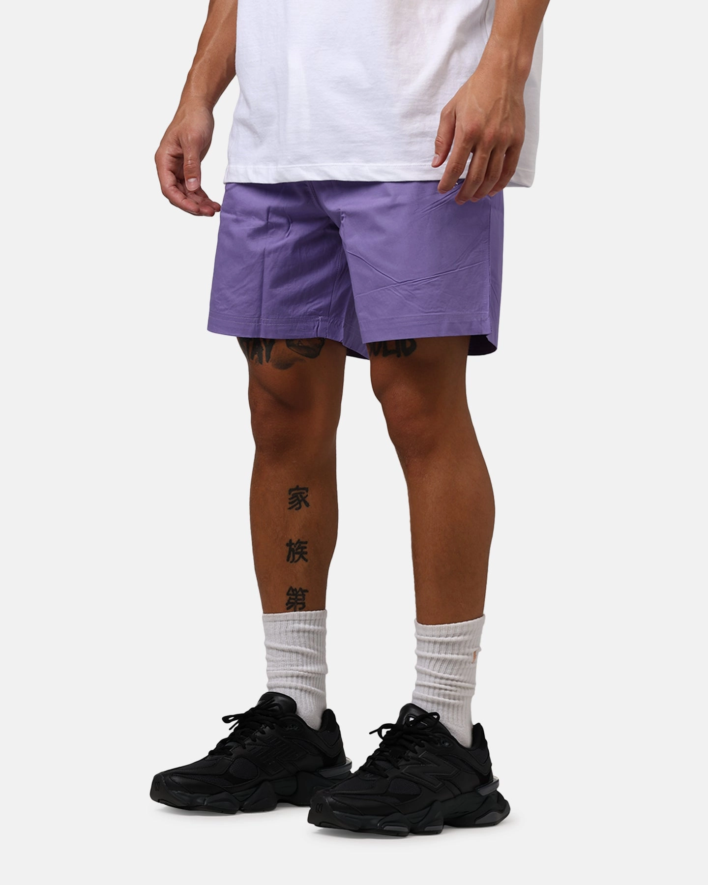 Carre Rosebud Beach Shorts Purple spandex blend