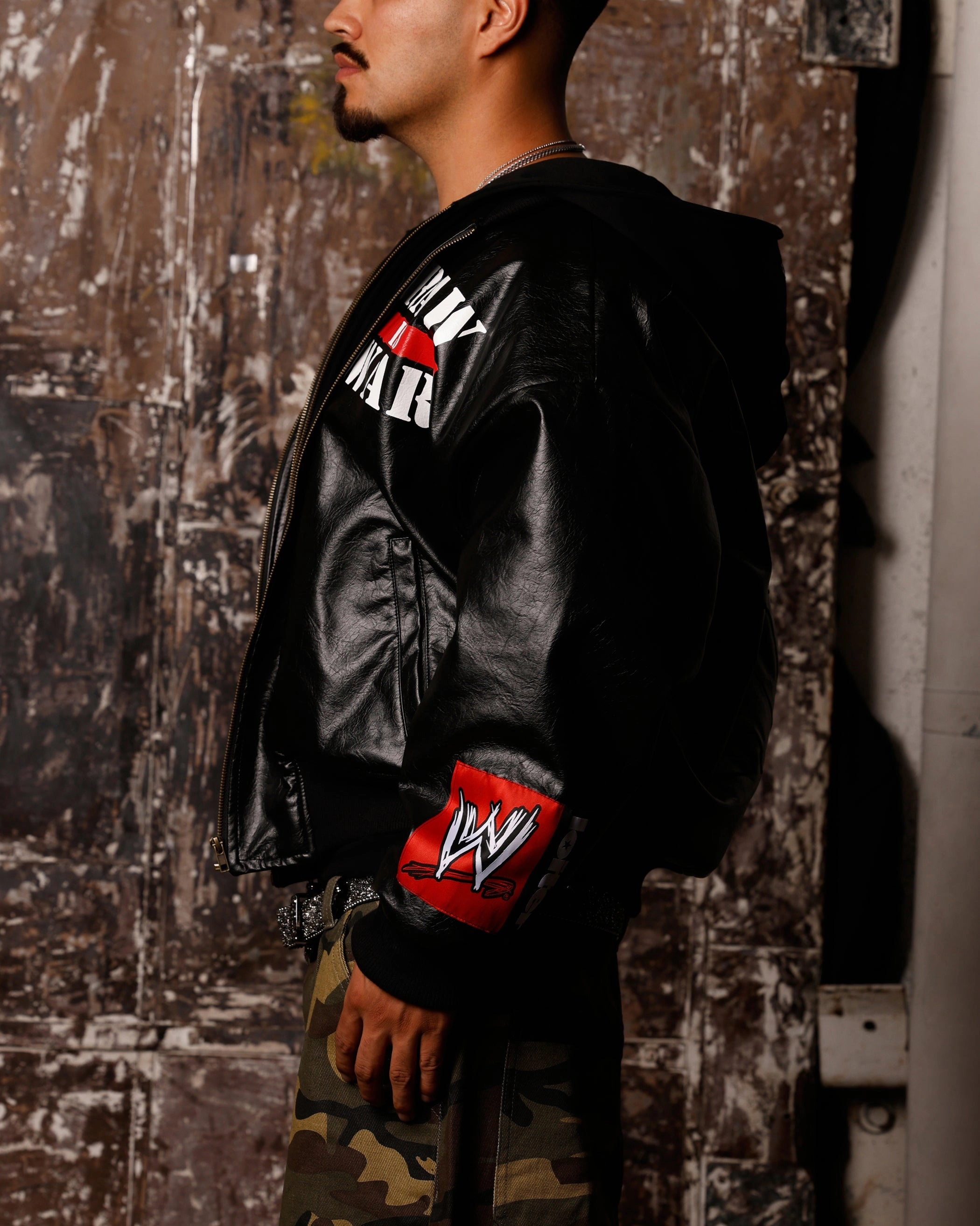 Loiter X WWE Raw Is War Jacket Black Adjustable Hood Disrupt
