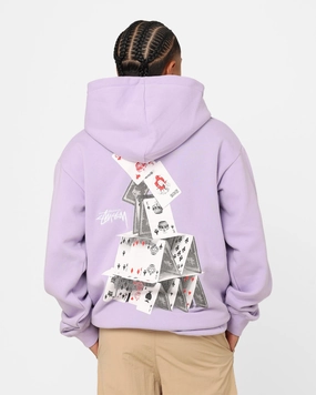 Stussy House Of Cards Hoodie Lilac Thermal Lining Portray