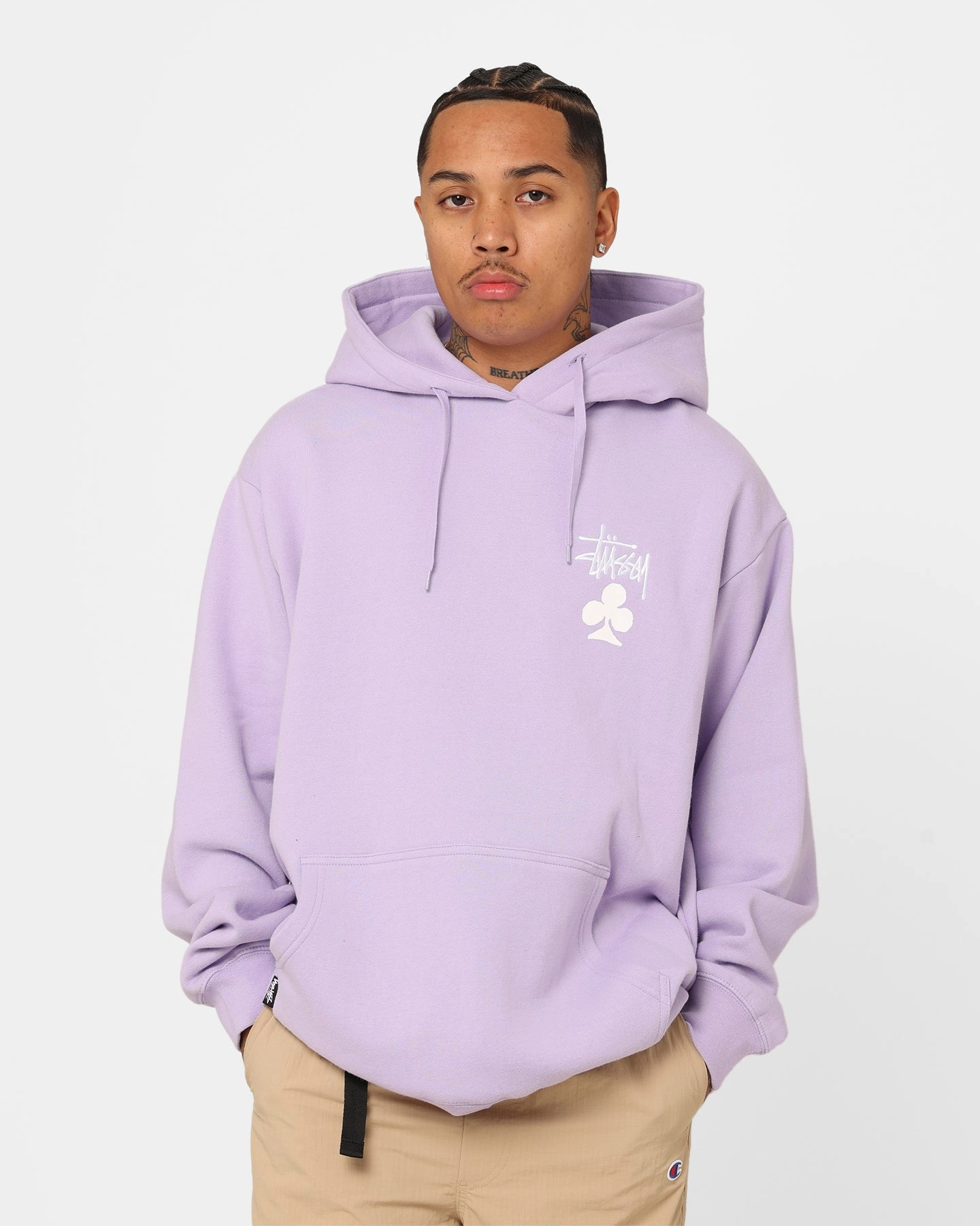 Stussy House Of Cards Hoodie Lilac Layer Essential Souvenir