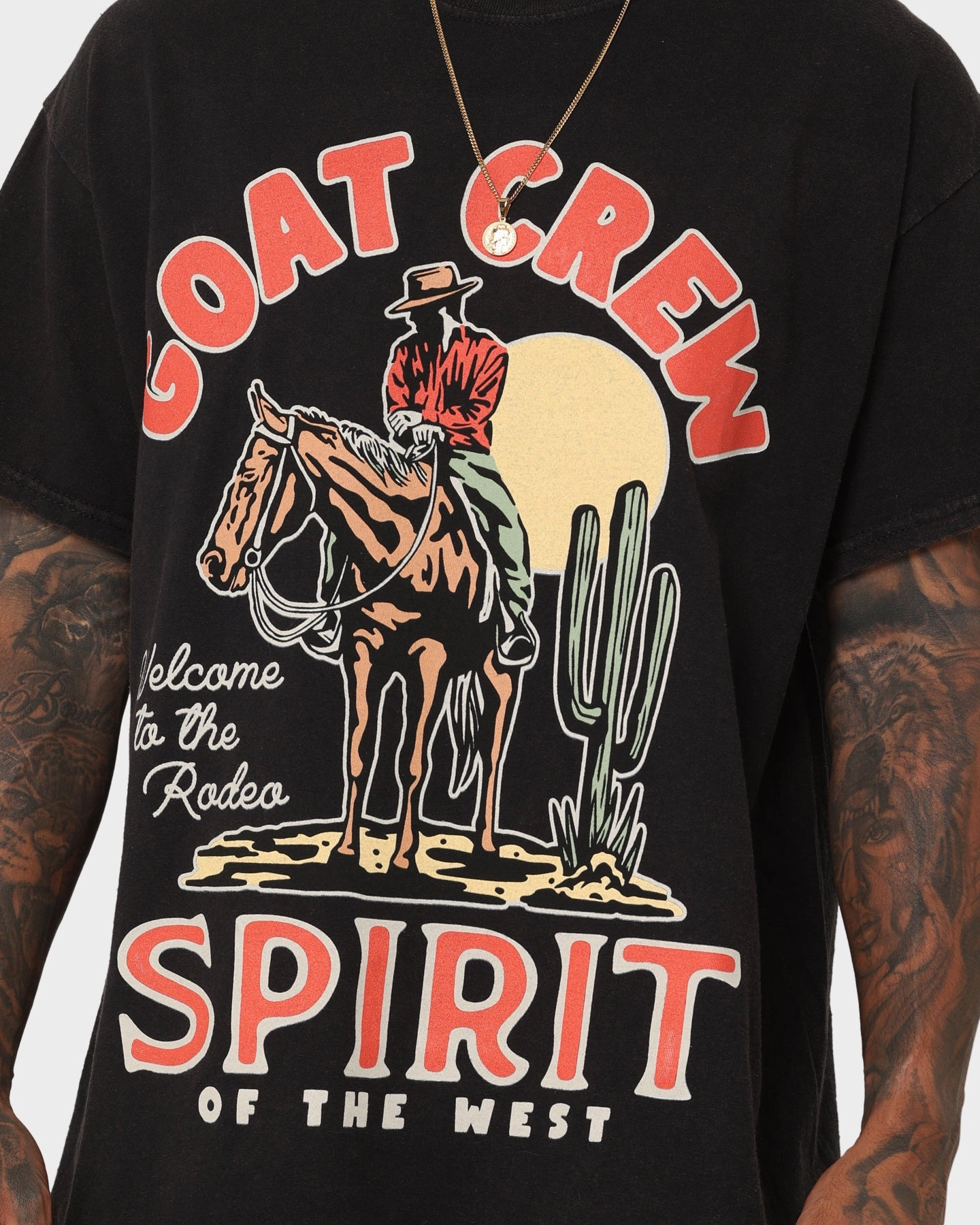 Chilly Style Goat Crew GC Spirit Vintage T-Shirt Black Wash