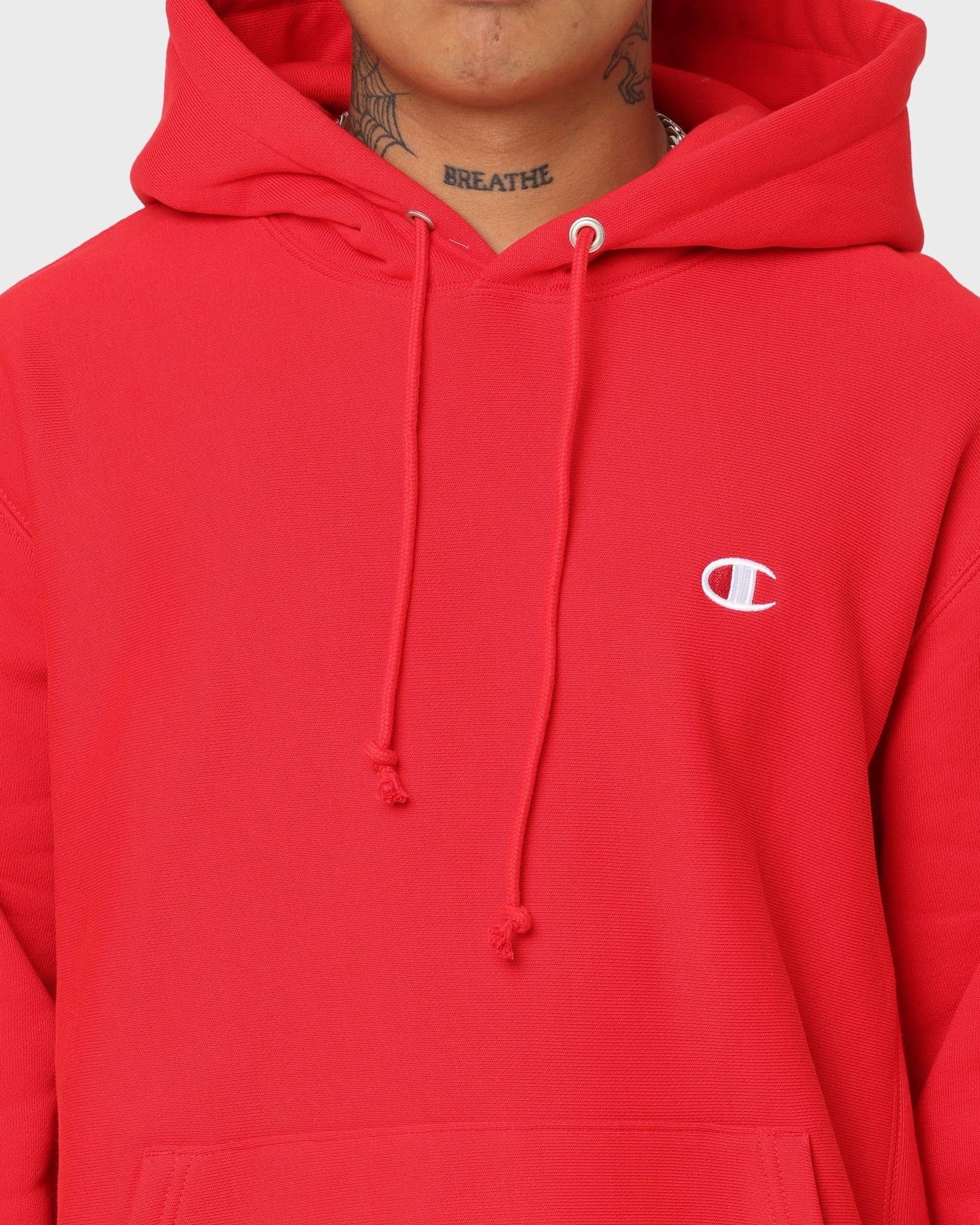 water - permeable Flatlock Seams Champion Rev Weave Hoodie Red