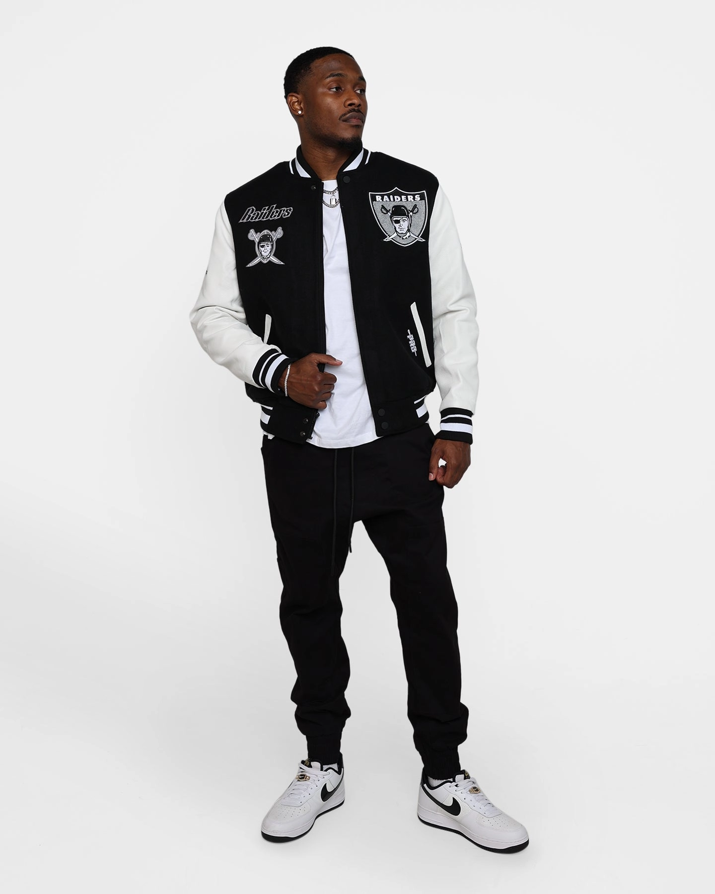 Pro Standard Oakland Raiders Wool Varsity Jacket Black/White Endure Lip-gloss