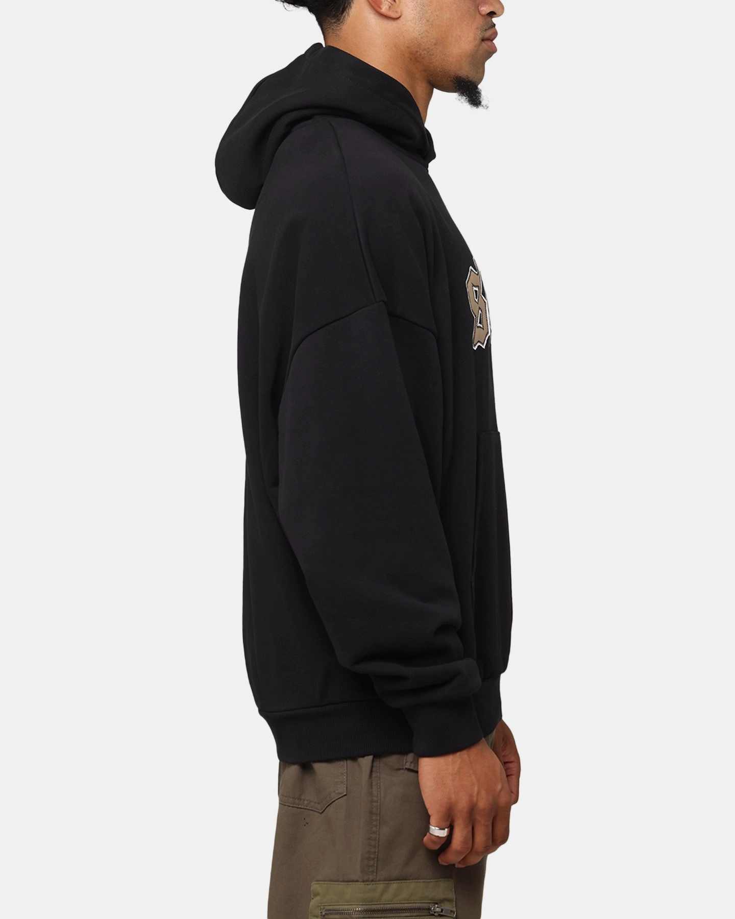 Saint Morta Cambronne Layered Boxy Hoodie Black/Stone Flexible Shell Relax Shell