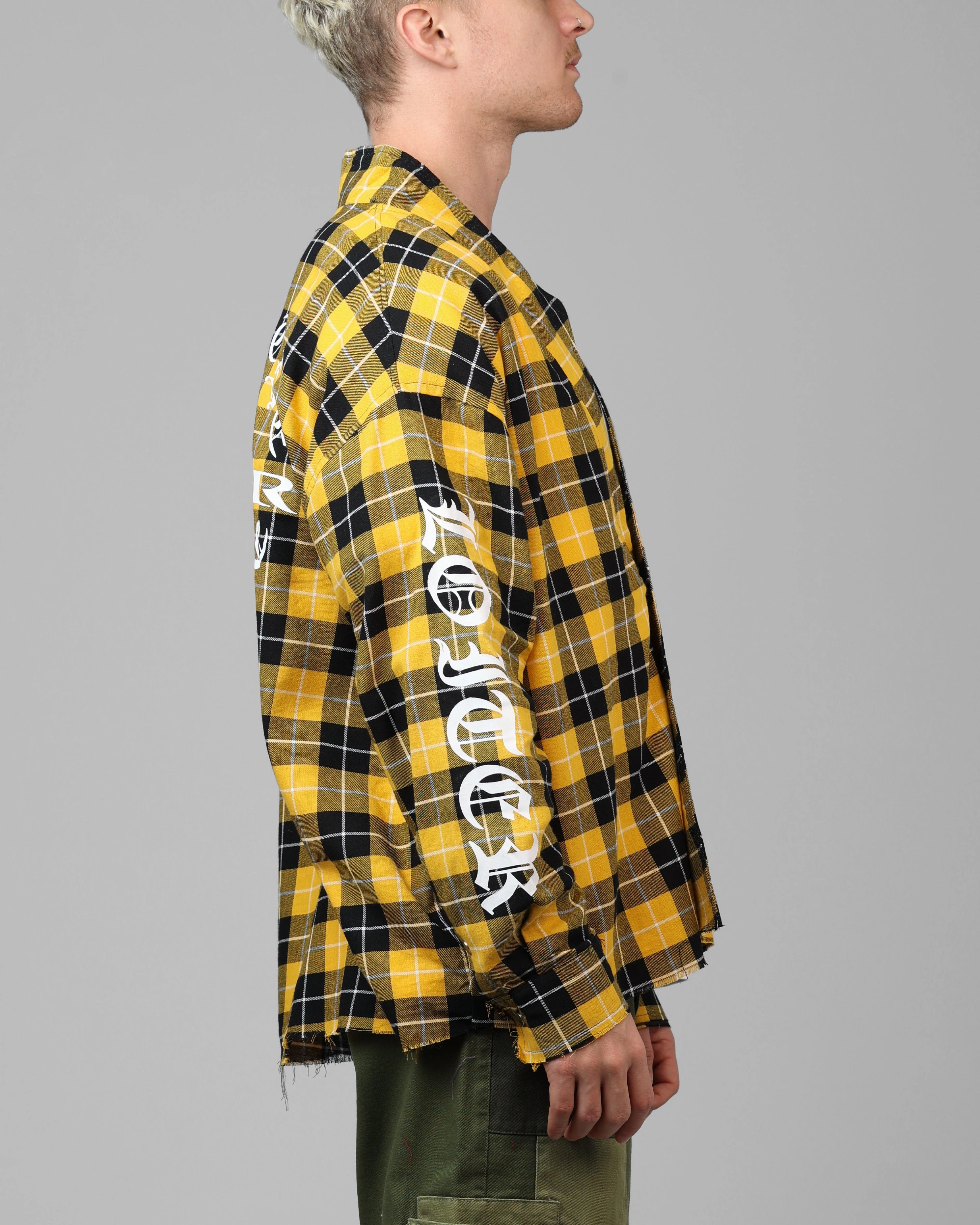Idolize Loiter Kimono Flannel Yellow/Black
