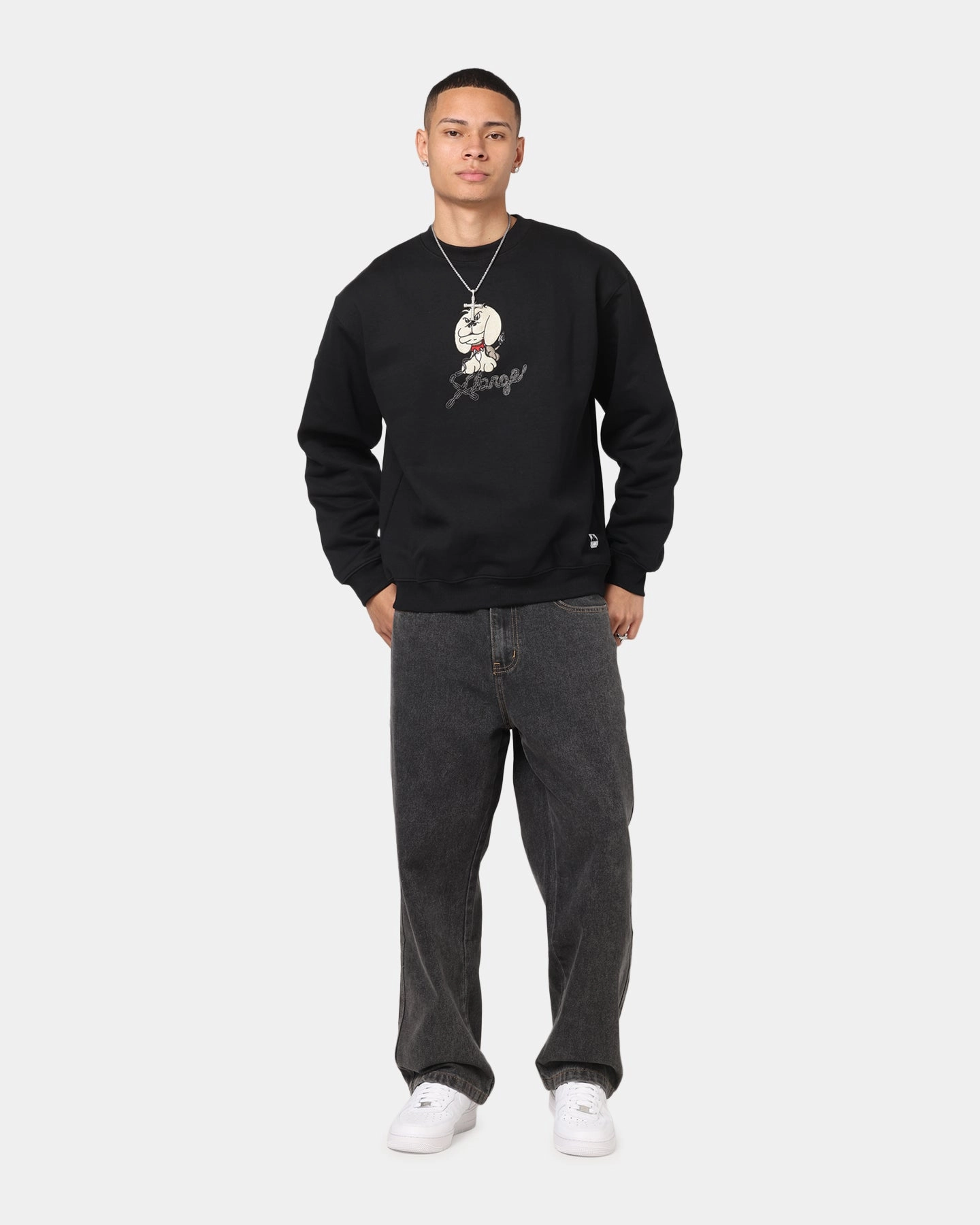 Weatherproof Zipper Tech Breathable Outer Shell X-Large Off Leash Crewneck Black