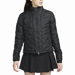 Nike Therma-FIT ADV Repel Full-Zip Golf Jacket Black/Dark Smoke Gray - FW22 Women SlimSilhouette Anti Static Finish