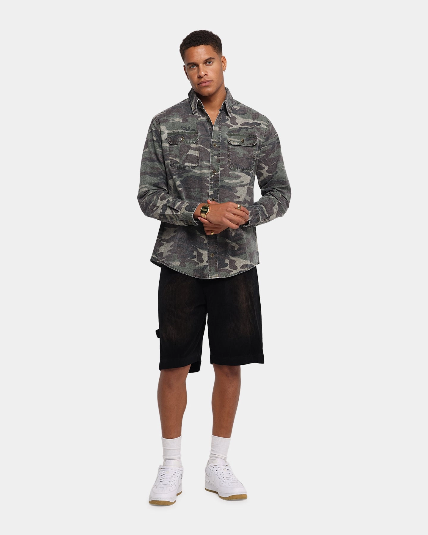 XXIII Slub Overshirt Camo Tall friendly