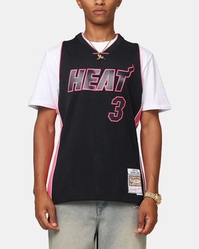 Training Clothes Mitchell & Ness Miami Heat Dwyane Wade 'Volt' 2005 Swing Jersey Black/Pink