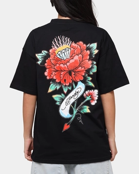 Ed Hardy Flourish Script T-Shirt Black Cozy Vibe Wear