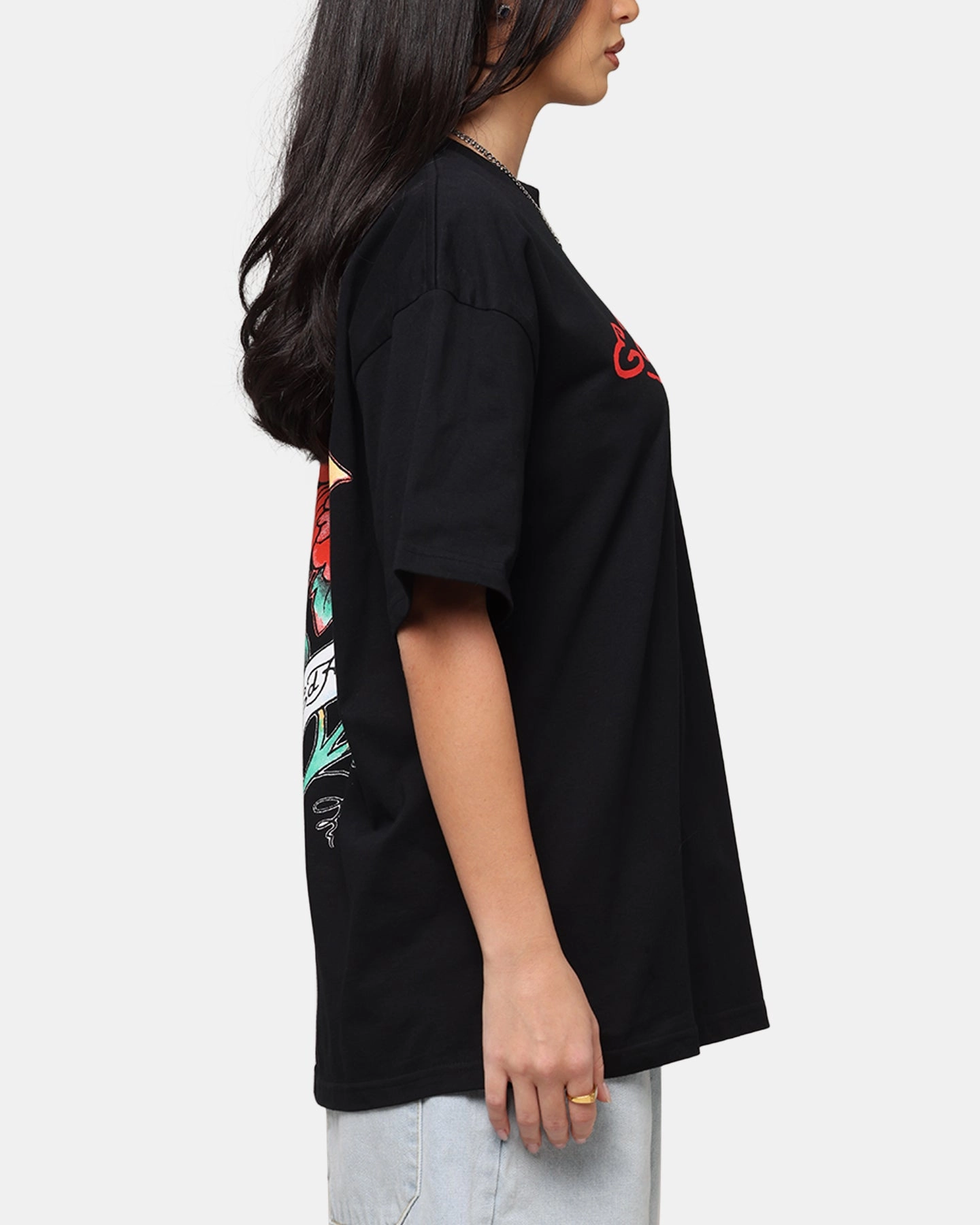 Ed Hardy Flourish Script T-Shirt Black timeless