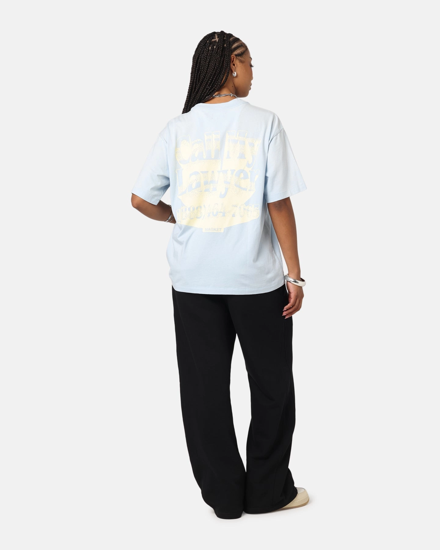 Market Call My Lawyer 3D T-Shirt Light Blue High Density Cotton Casual Layers