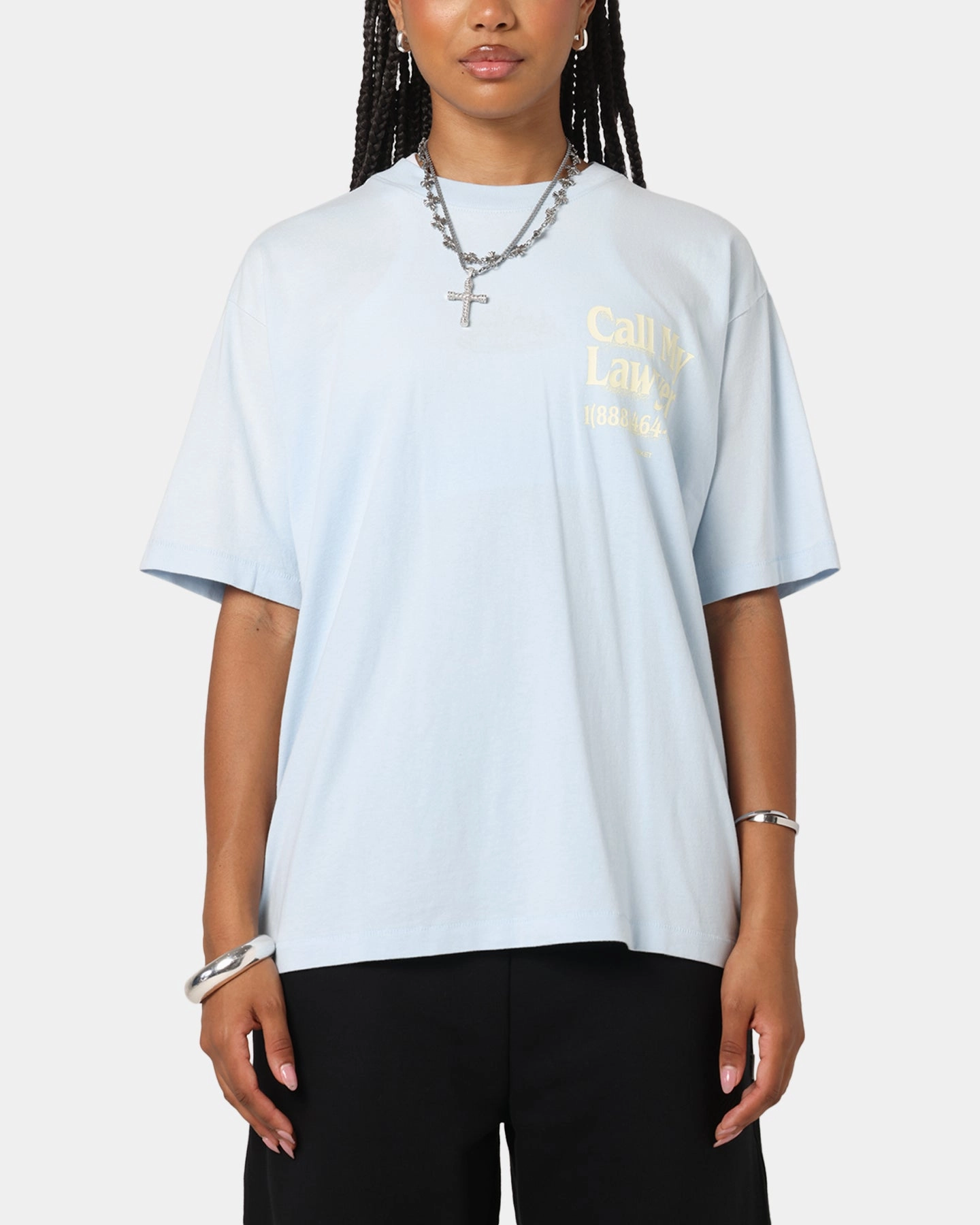 Market Call My Lawyer 3D T-Shirt Light Blue Modern and Soft