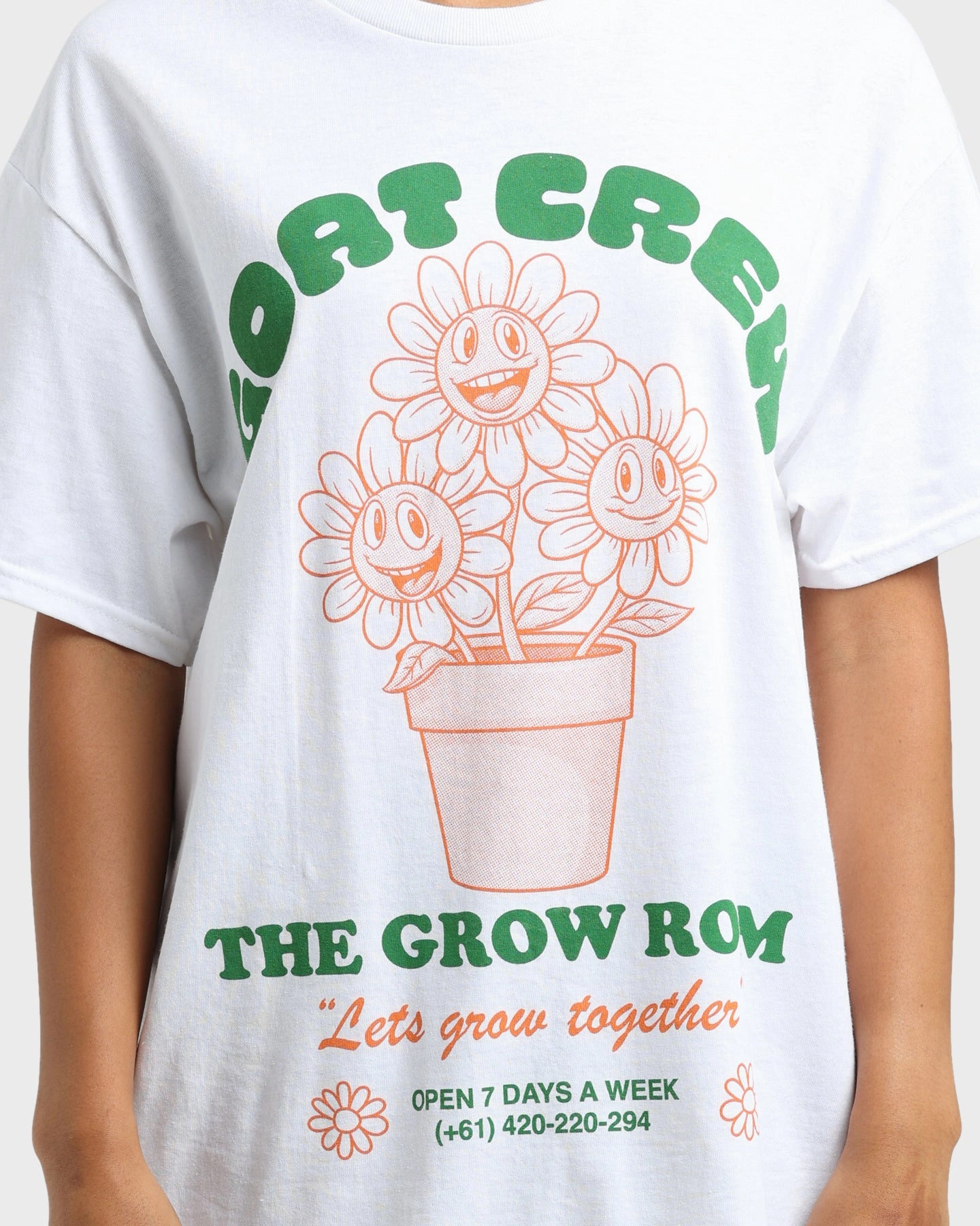 Goat Crew Grow Room T-Shirt White FadeResistantPrint