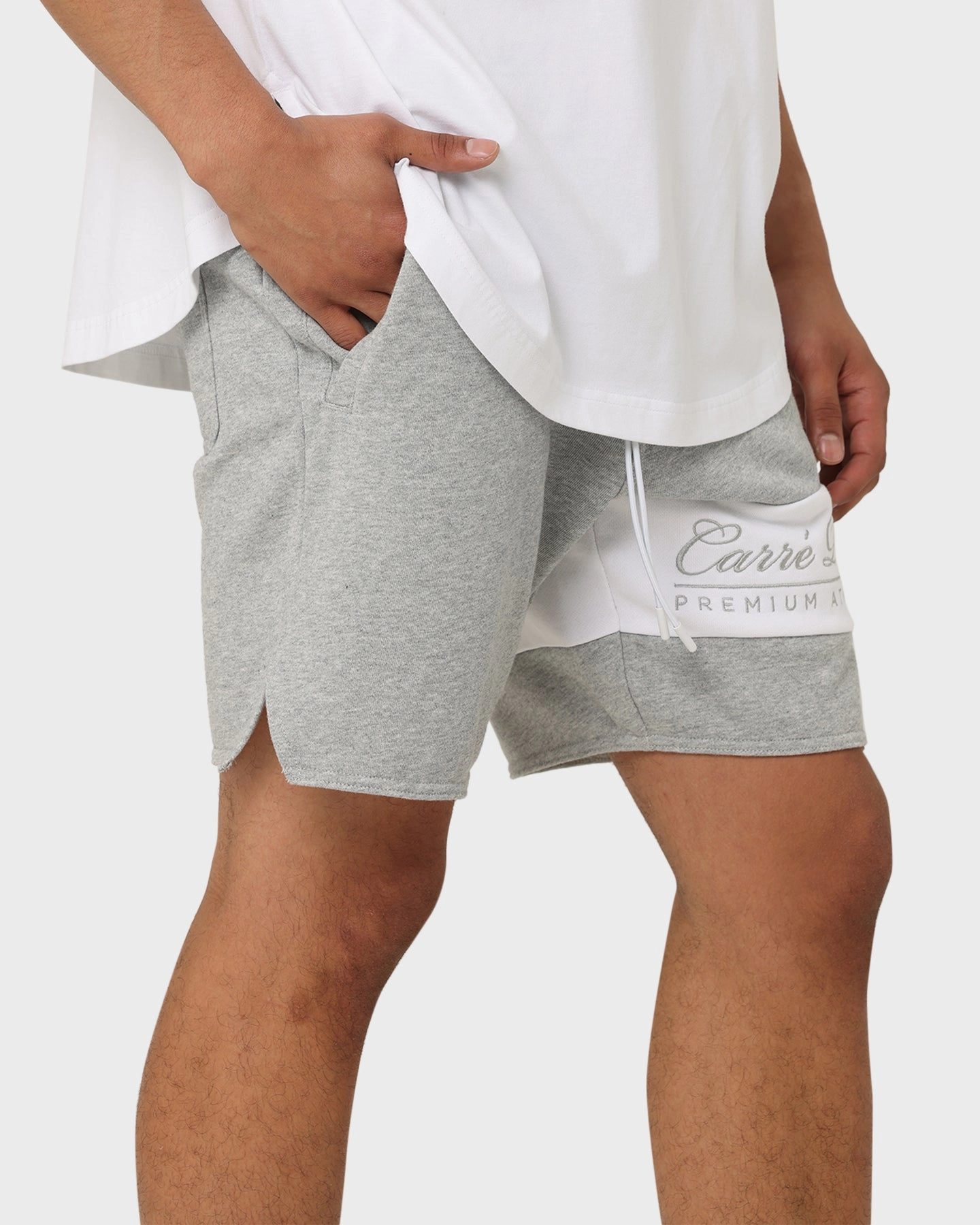 swim shorts Carre Premium Athletic Sweat Shorts Grey Marle