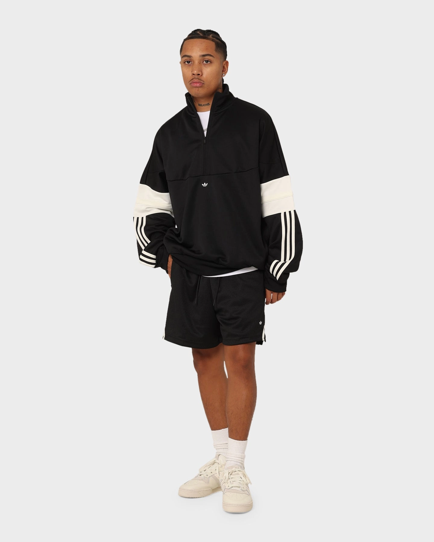 Trilby Long-sleeved Adidas Basketball Warm Up Jacket Black/Wonder Taupe