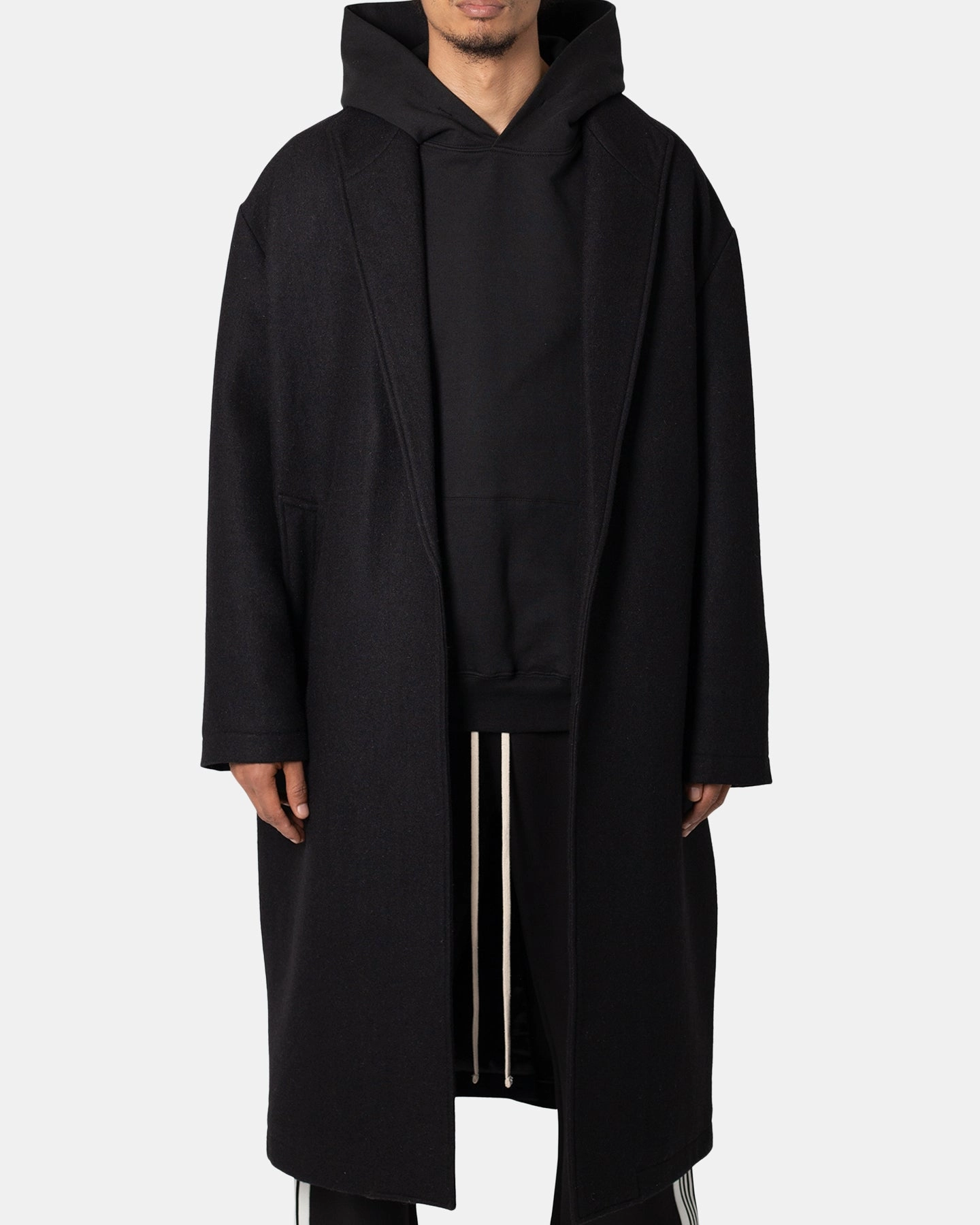 suitable for sports games Seam Sealed Construction MNML Wool Coat Black