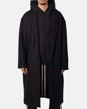 suitable for sports games Seam Sealed Construction MNML Wool Coat Black