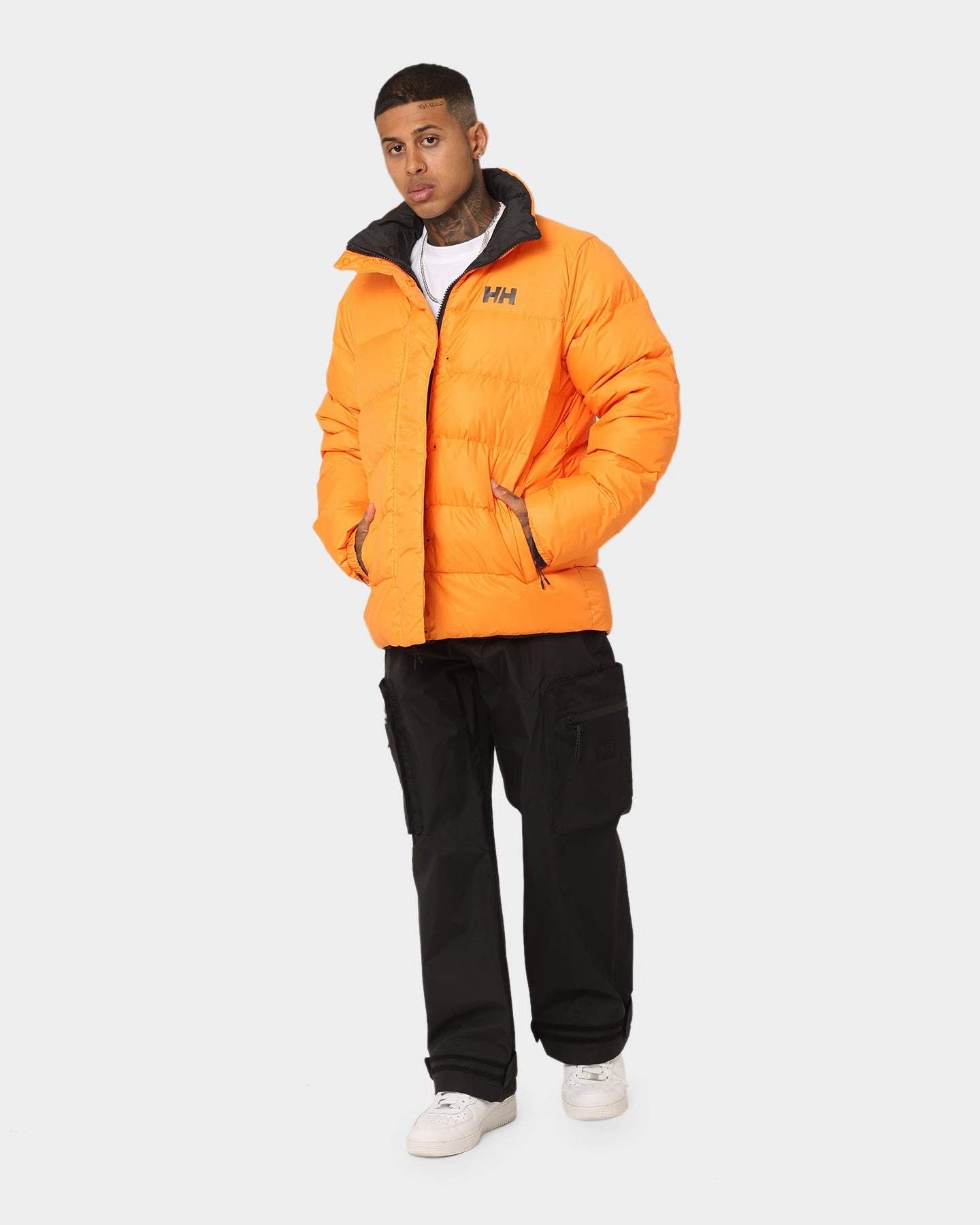 Esteem Program Helly Hansen HH Reversible Down Puffer Jacket Poppy Orange