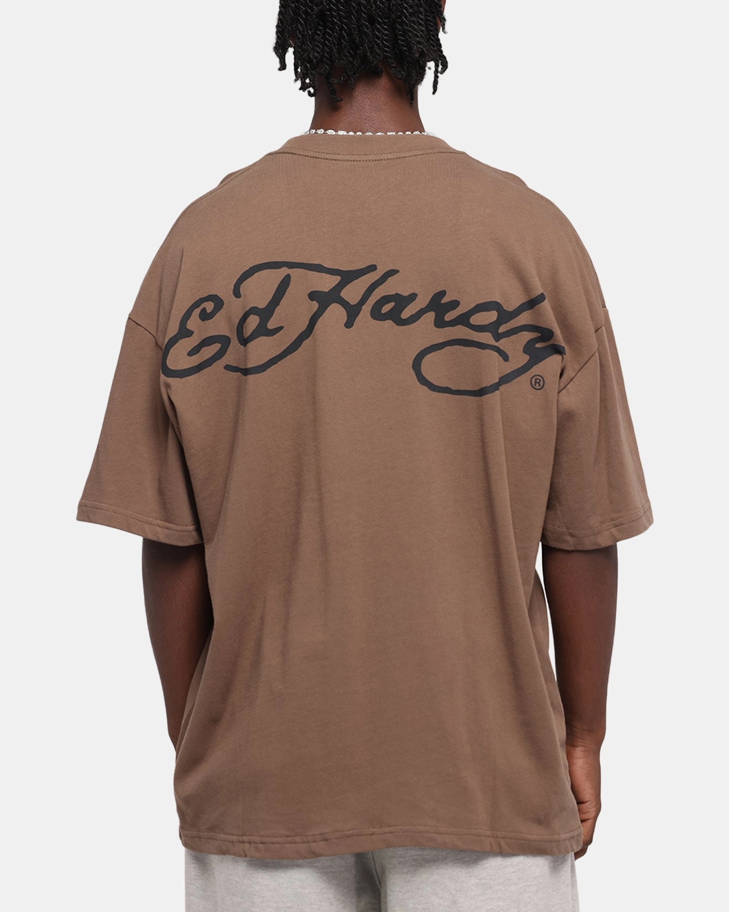 Ed Hardy Eagle T-Shirt Brown ComfortFirst Wrinkle Resistant