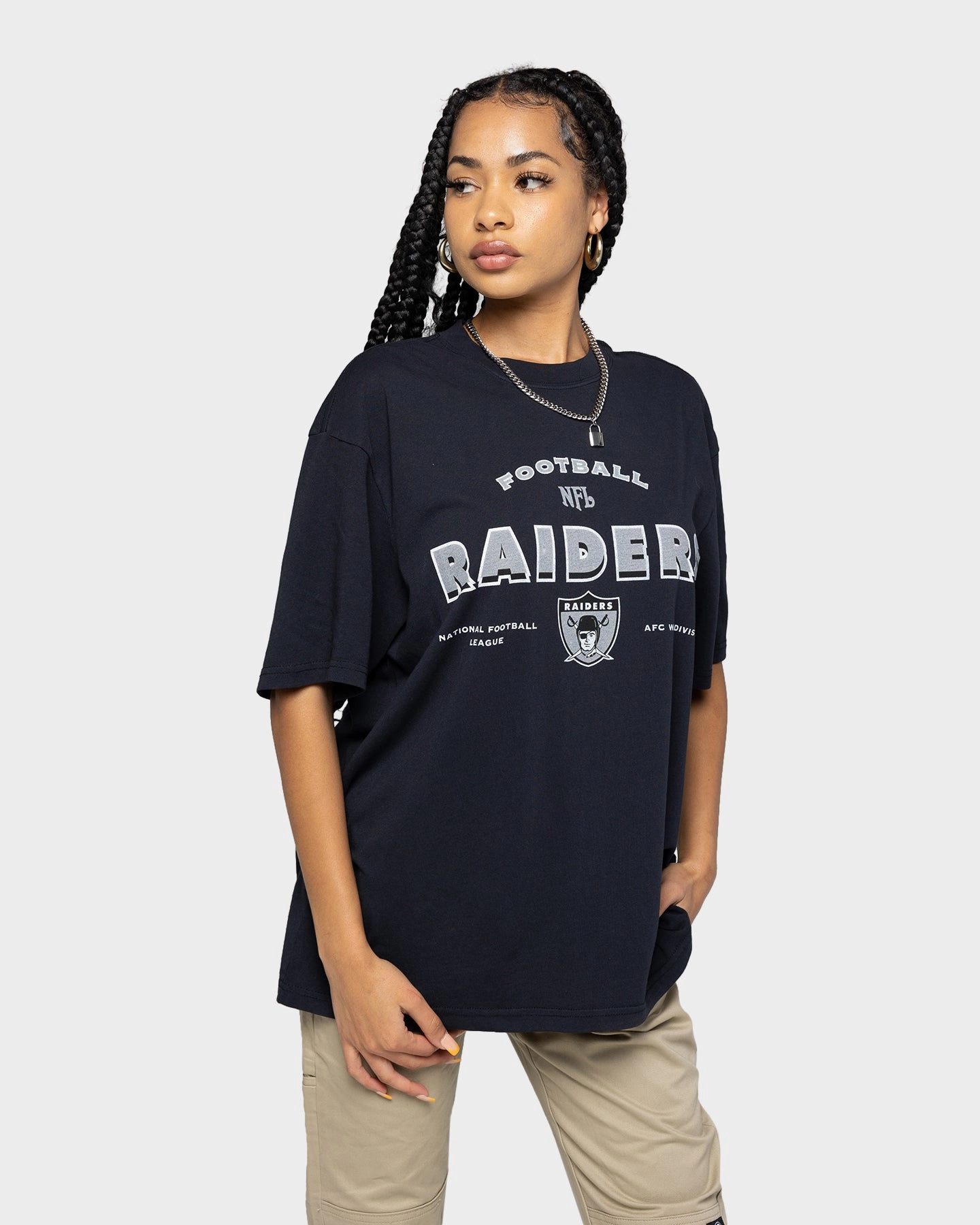 Mitchell & Ness Las Vegas Raiders Vintage Superbowl T-Shirt Faded Black Soft and Flexible Anti Shrinkage Treatment