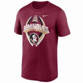 Sporty Style Wear Comfortable Fit Wear Nike Men's Seminoles/Seminole Logo Short Sleeve Legend Football Icon T-shirt - Garnet
