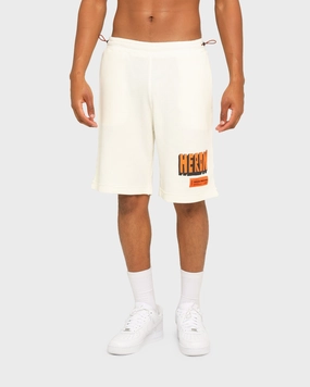 Spandex shorts Breathable Mesh Panels Heron Preston Waffle Logo Track Shorts Beige