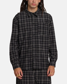 XXIII Plaid Corduroy Jacket Black/Grey Gender Neutral Micro Perforated Texture