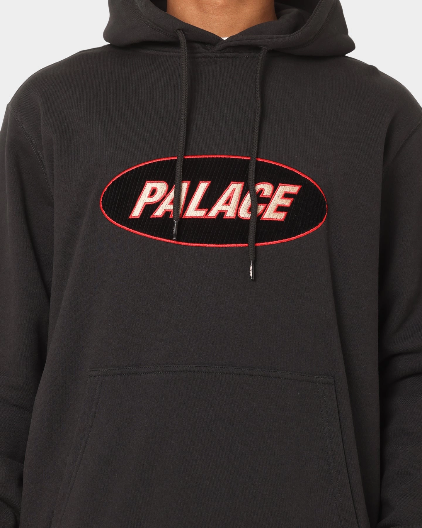 Consent Compact Packable Palace Oval Hoodie Black