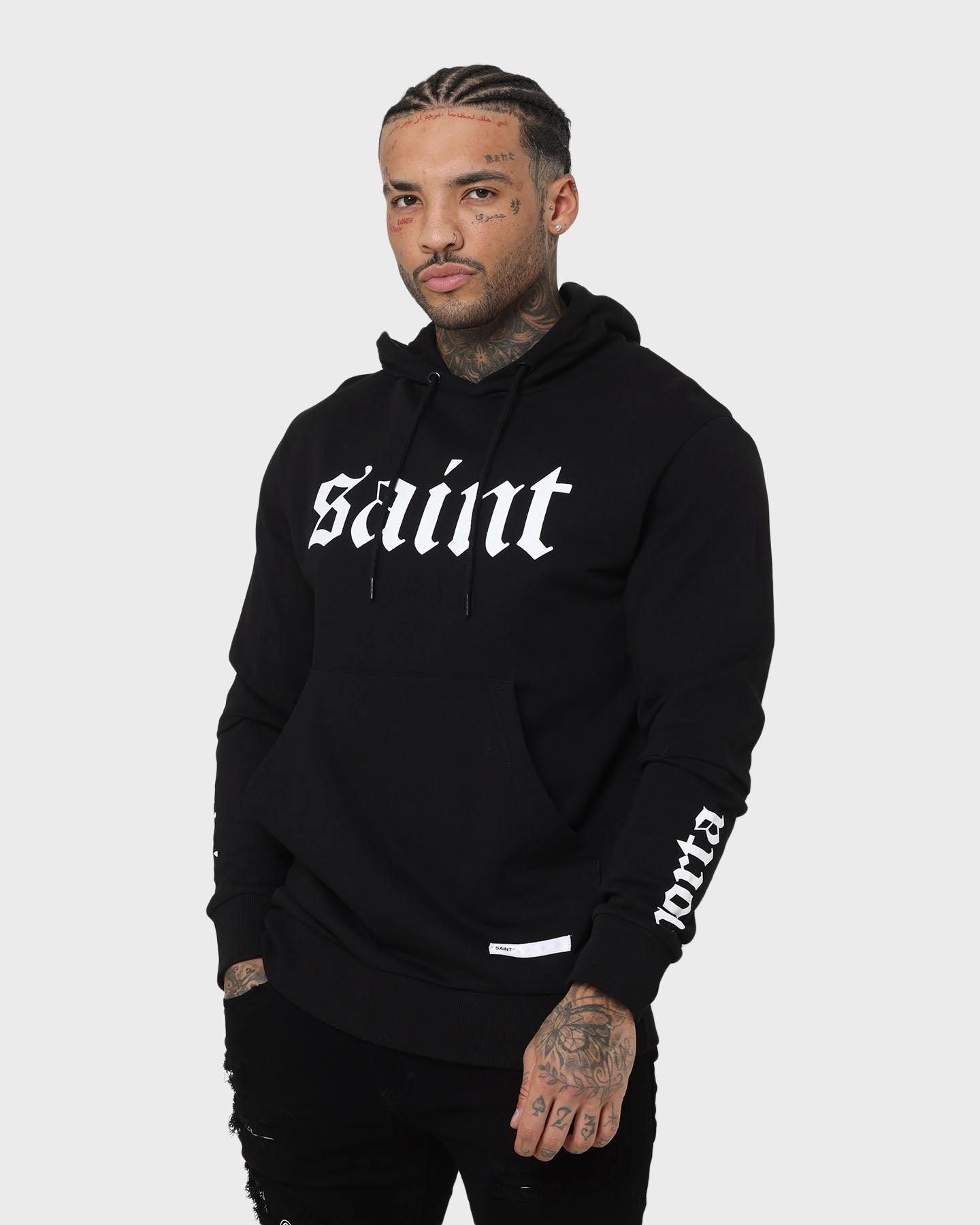 Saint Morta Gothica New Age Hoodie Black/White Weekend Vibe