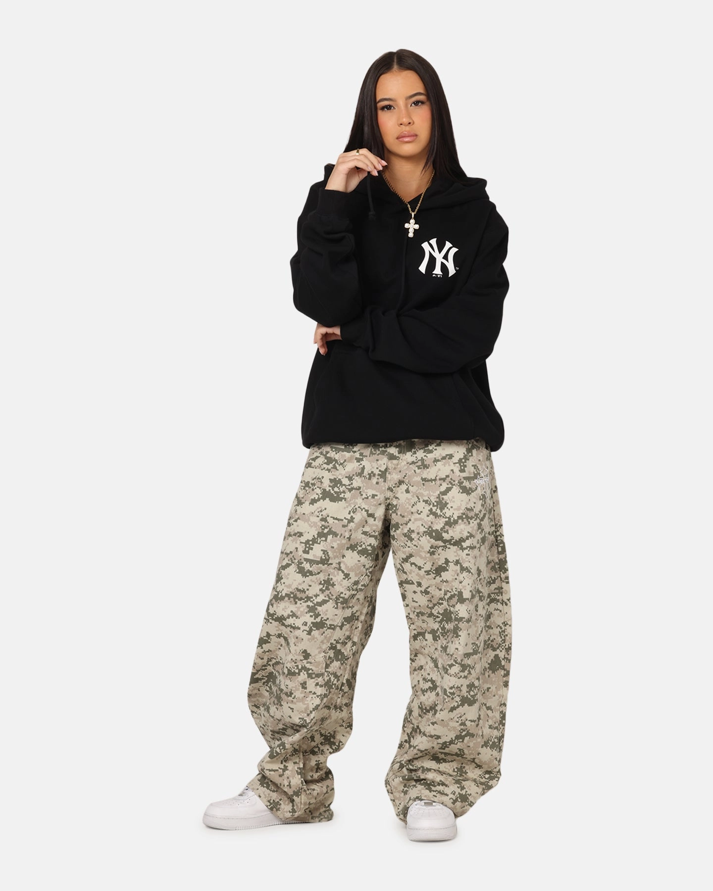 Booking Multi Directional Stretch Majestic Athletic New York Yankees Champs Serial Mono Hoodie Black