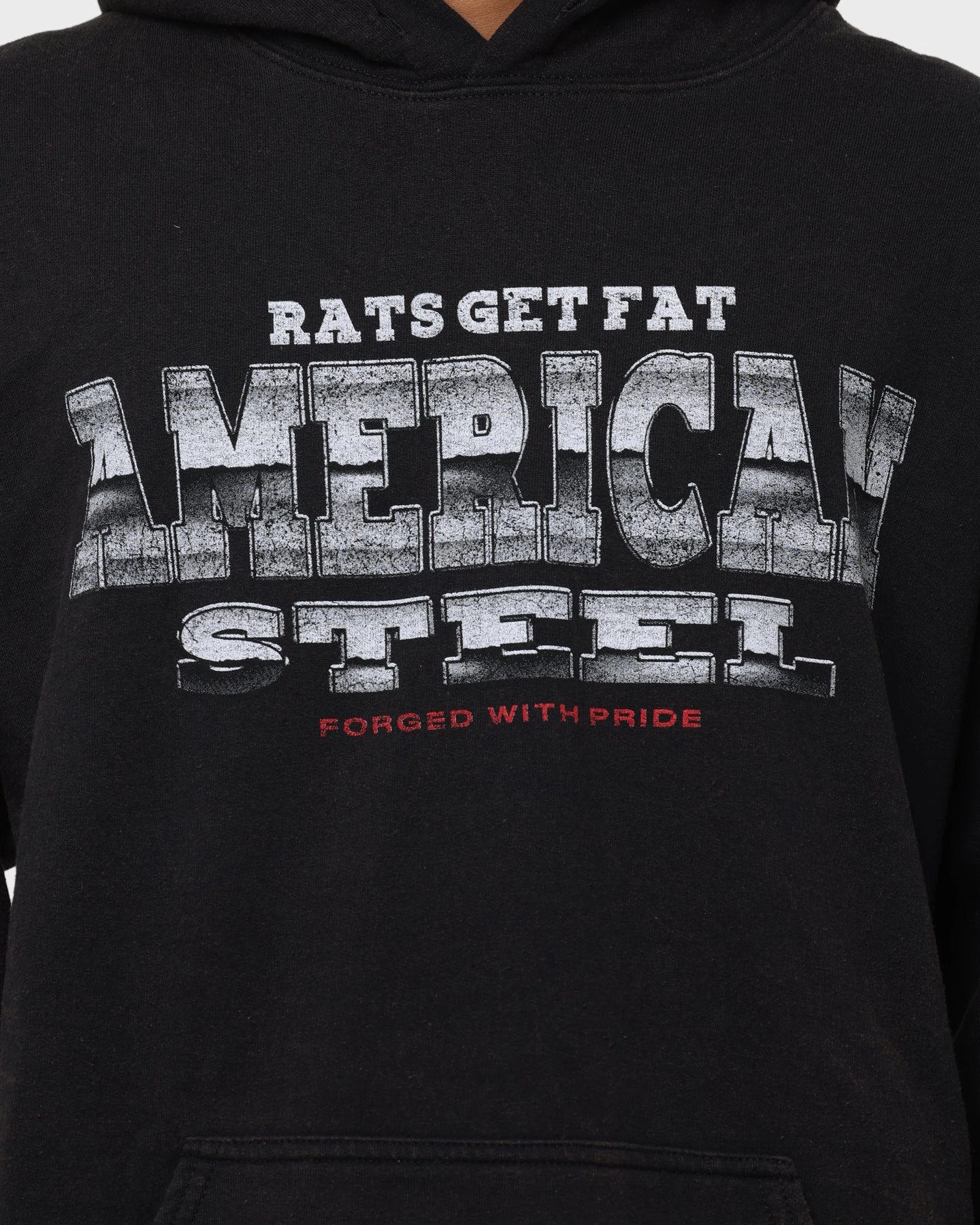 Shelf Consciousness Rats Get Fat American Steel Vintage Hoodie Black Wash