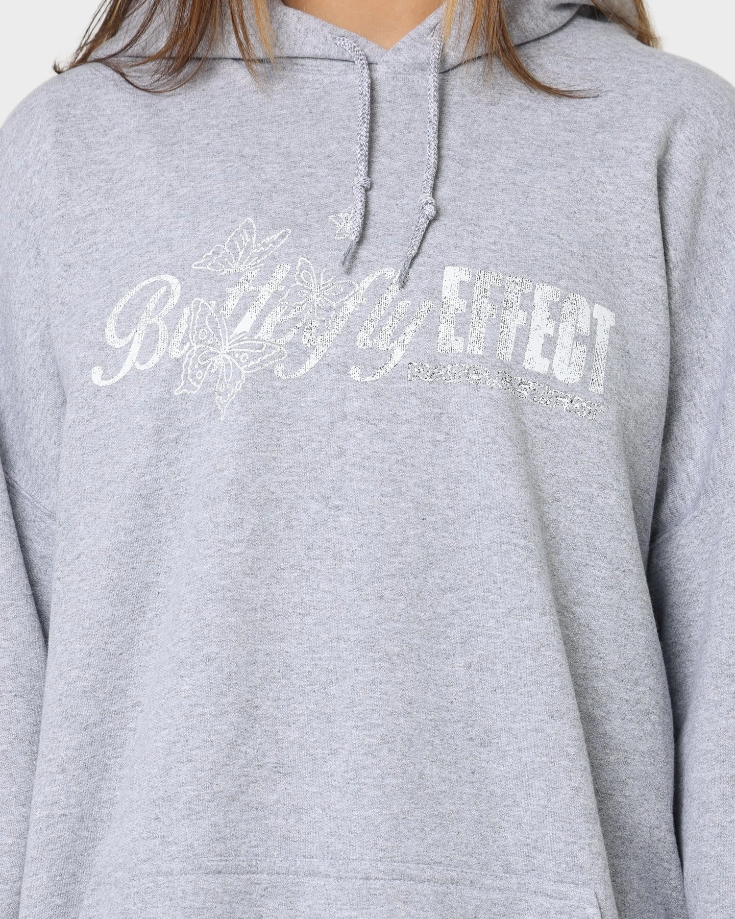 Rats Get Fat Butterfly Effect Hoodie Grey Seam Sealed Construction
