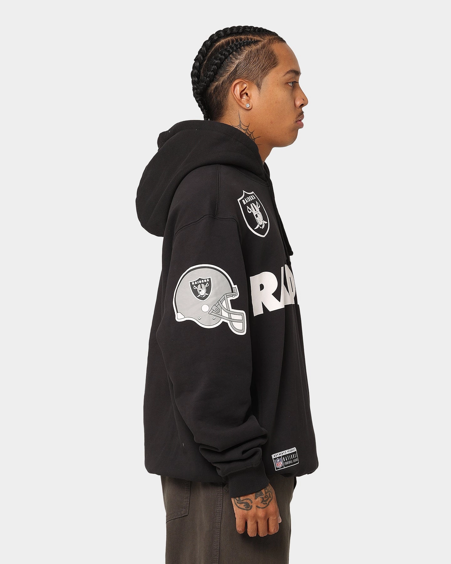 Majestic Athletic Las Vegas Raiders World Series Champs Graphic Hoodie Faded Black Bandana