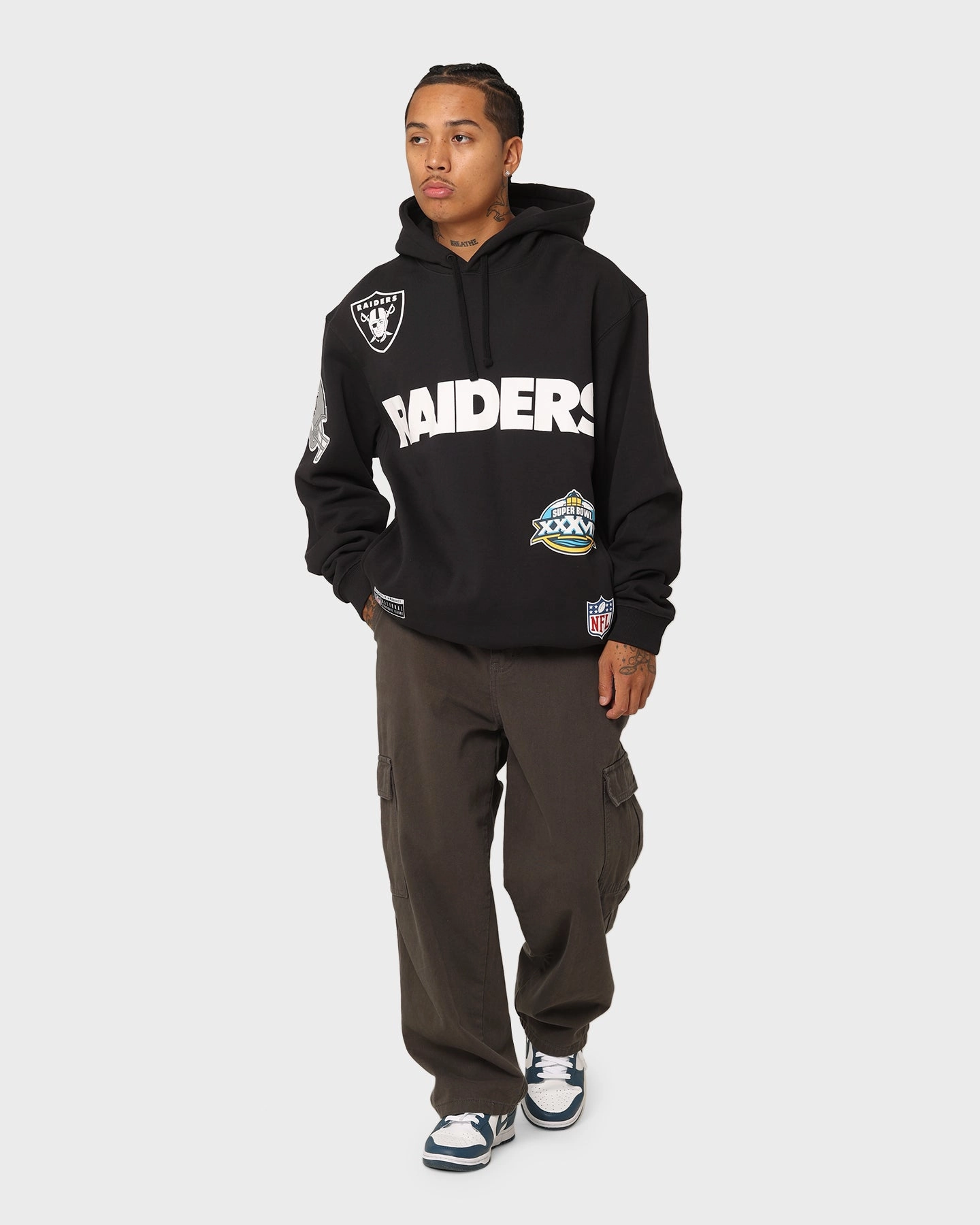 Spark Majestic Athletic Las Vegas Raiders World Series Champs Graphic Hoodie Faded Black