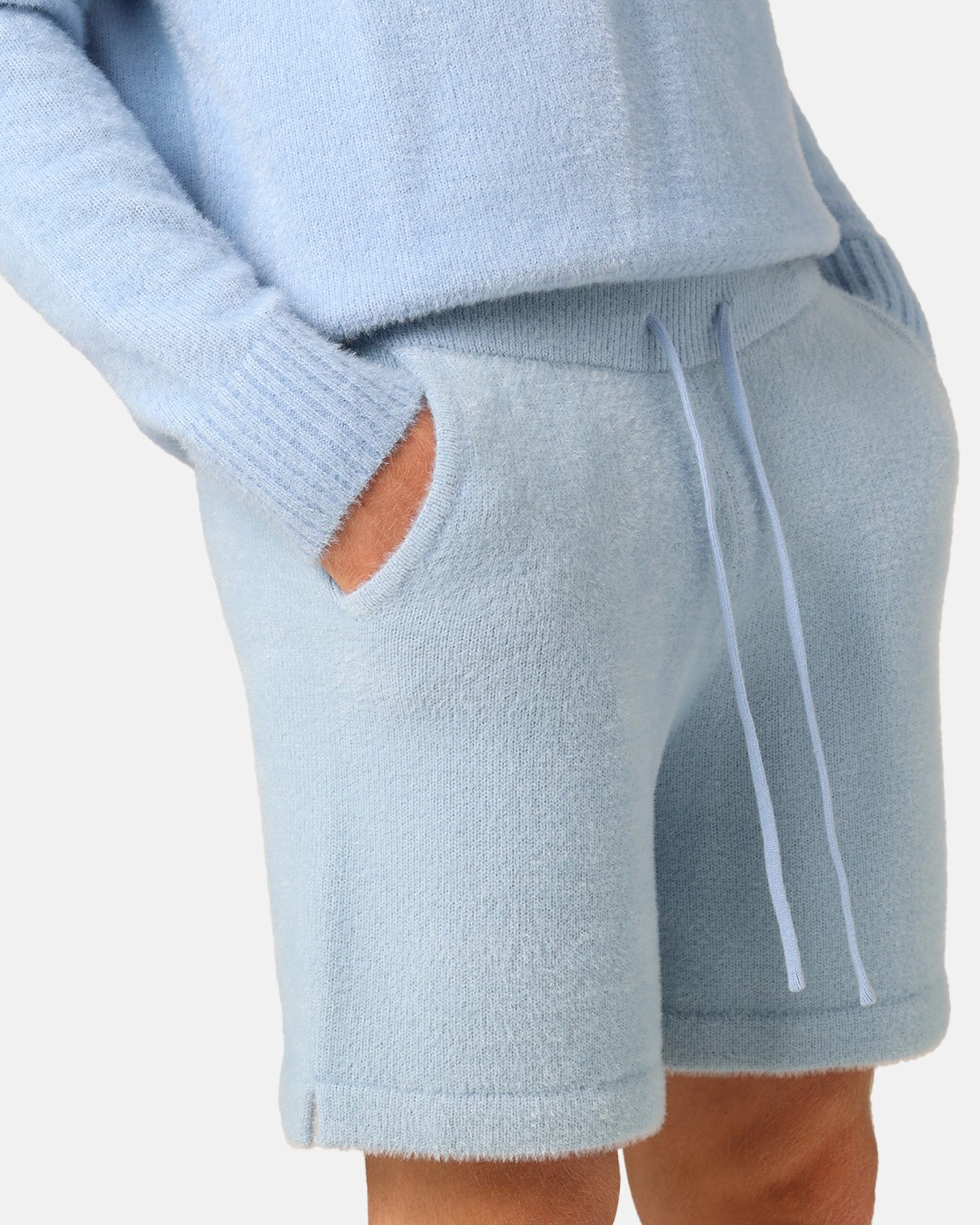 Team Spirit Denim shorts XXIII Fluffy Knit Shorts Blue