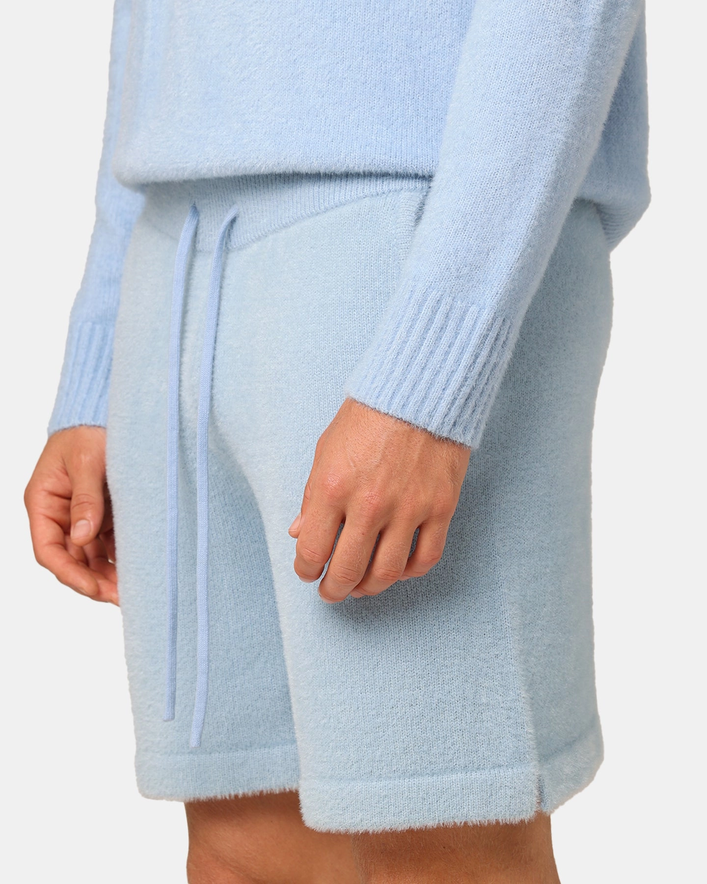 Sweat Wicking Fabric Clean Feel XXIII Fluffy Knit Shorts Blue