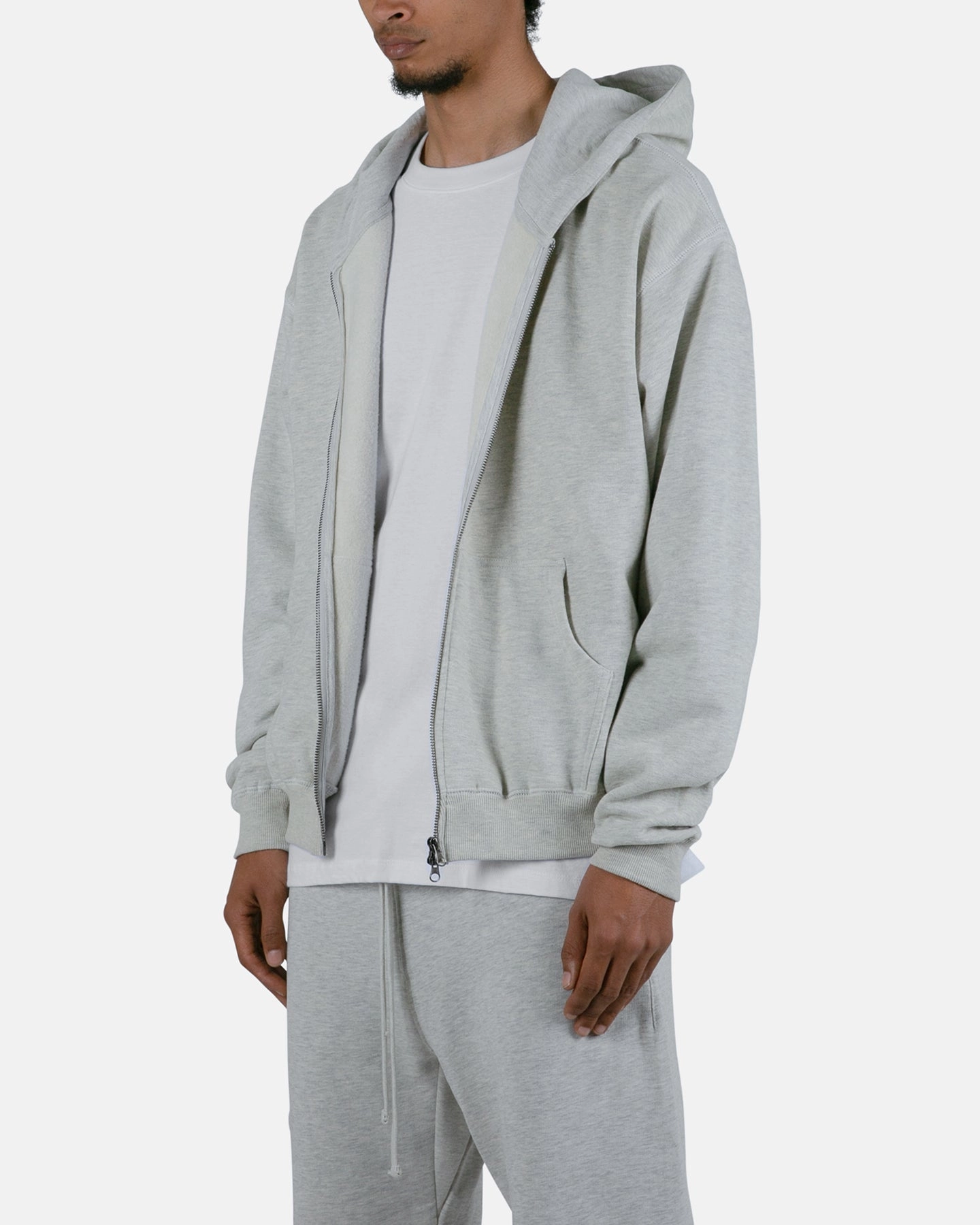 MNML Basic Zip Up Hoodie Grey Circulate
