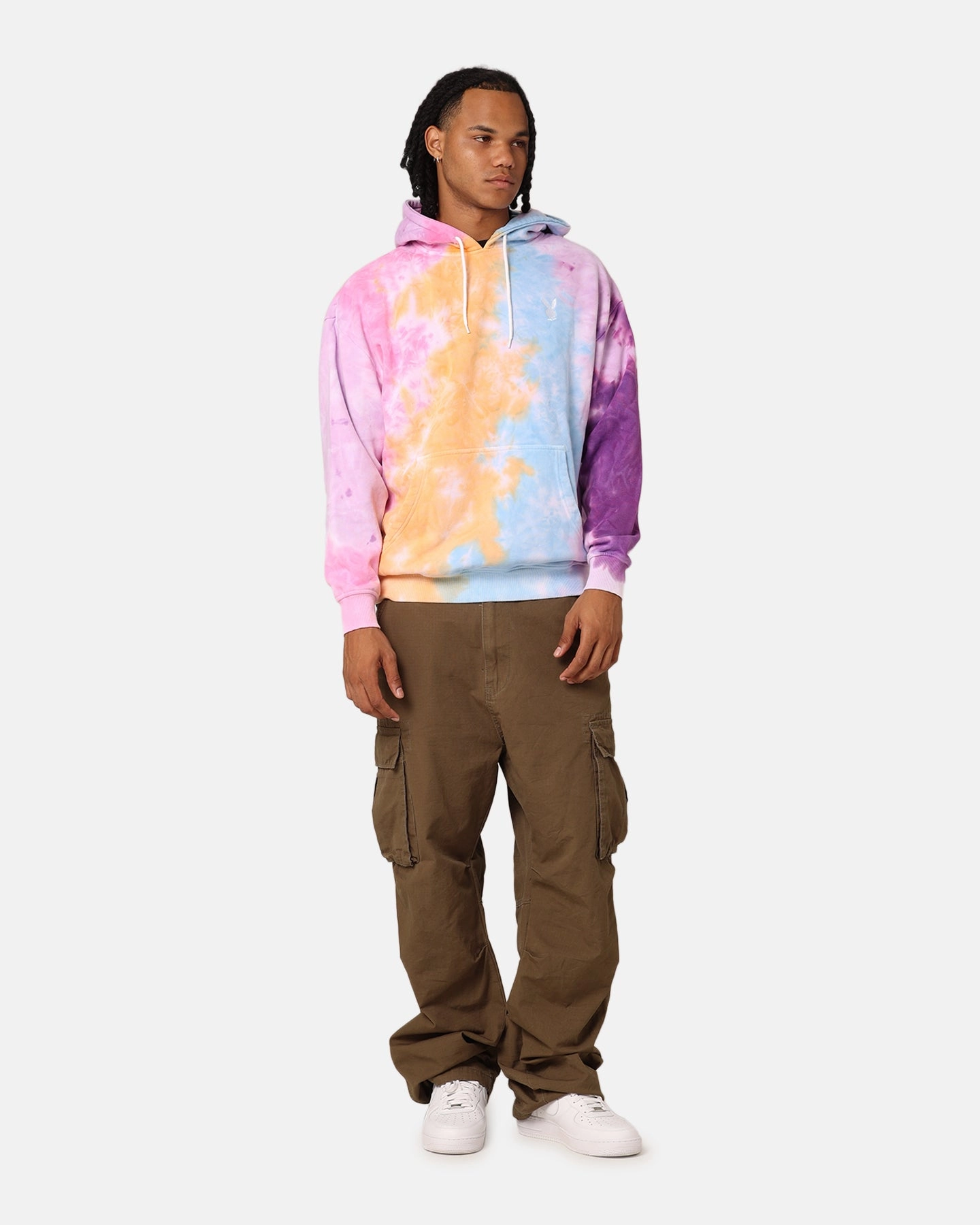 Cozy Outerwear Playboy Tie Dyed Bunny Hoodie Pastel Tie Dye